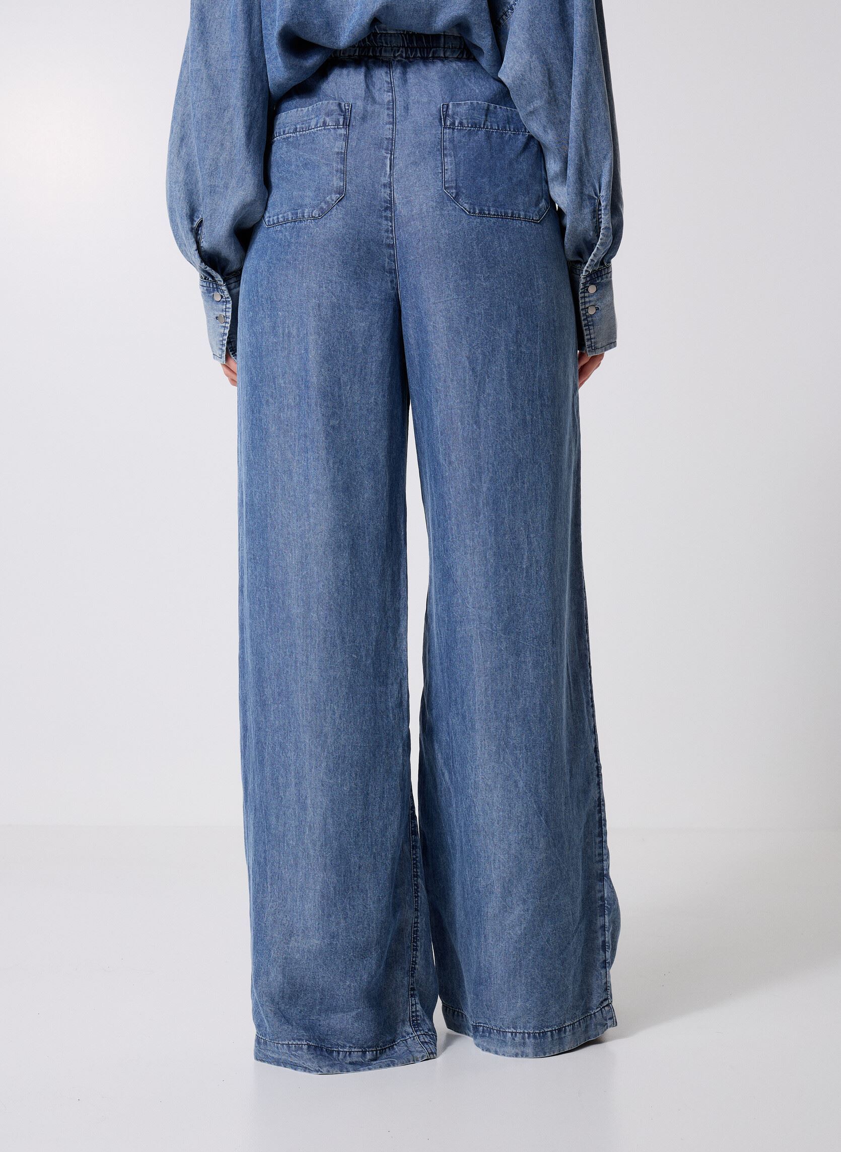 Wijde jeans / Flared Jeans B229125 dames blauw IKKS Women Wijde jeans / Flared Jeans B229125 dames blauw 45-BLEU ROI / COBALT