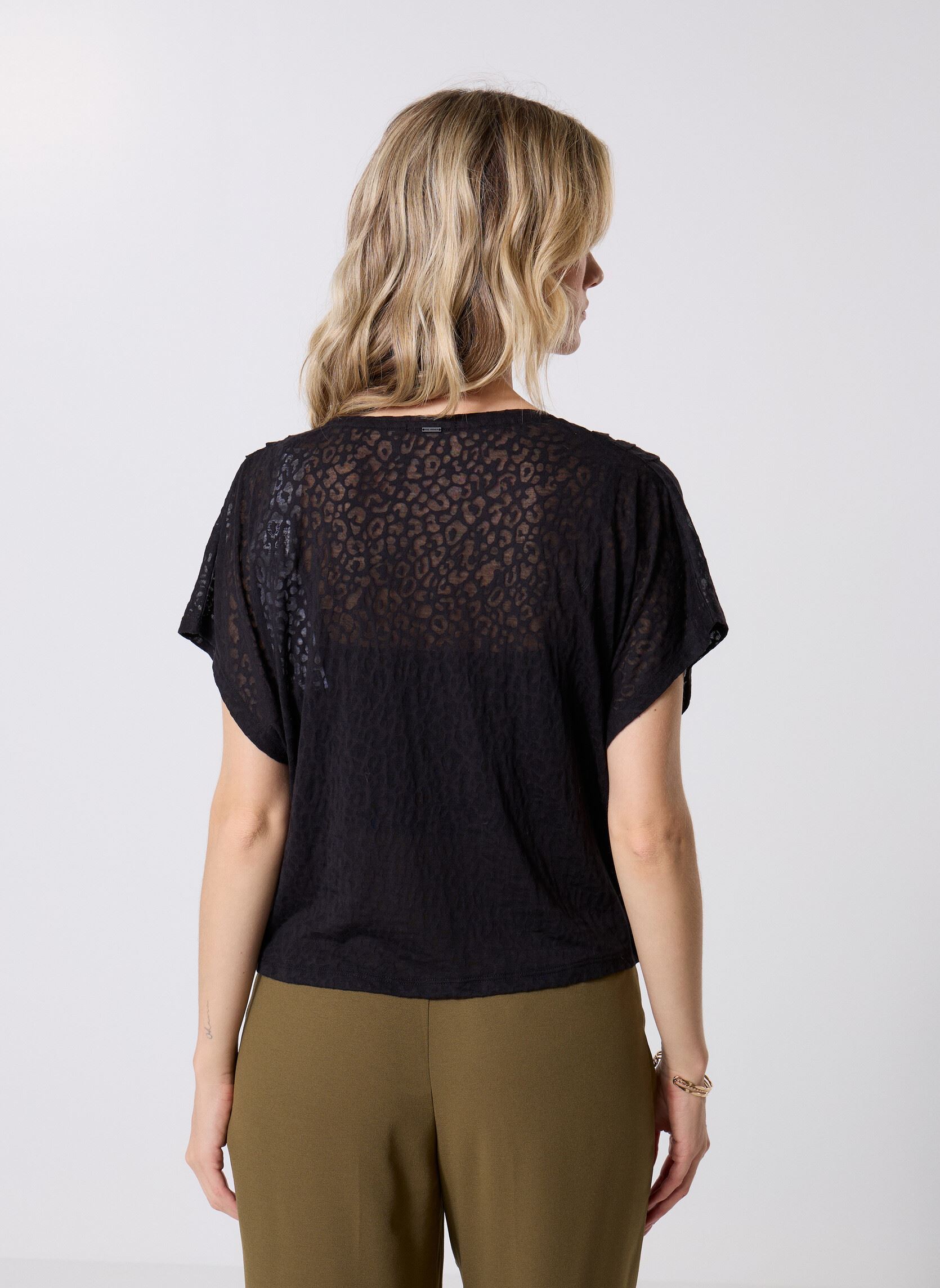Tee-shirts manches courtes B210245 femme noir IKKS Women Tee-shirts manches courtes B210245 femme noir 02-NOIR
