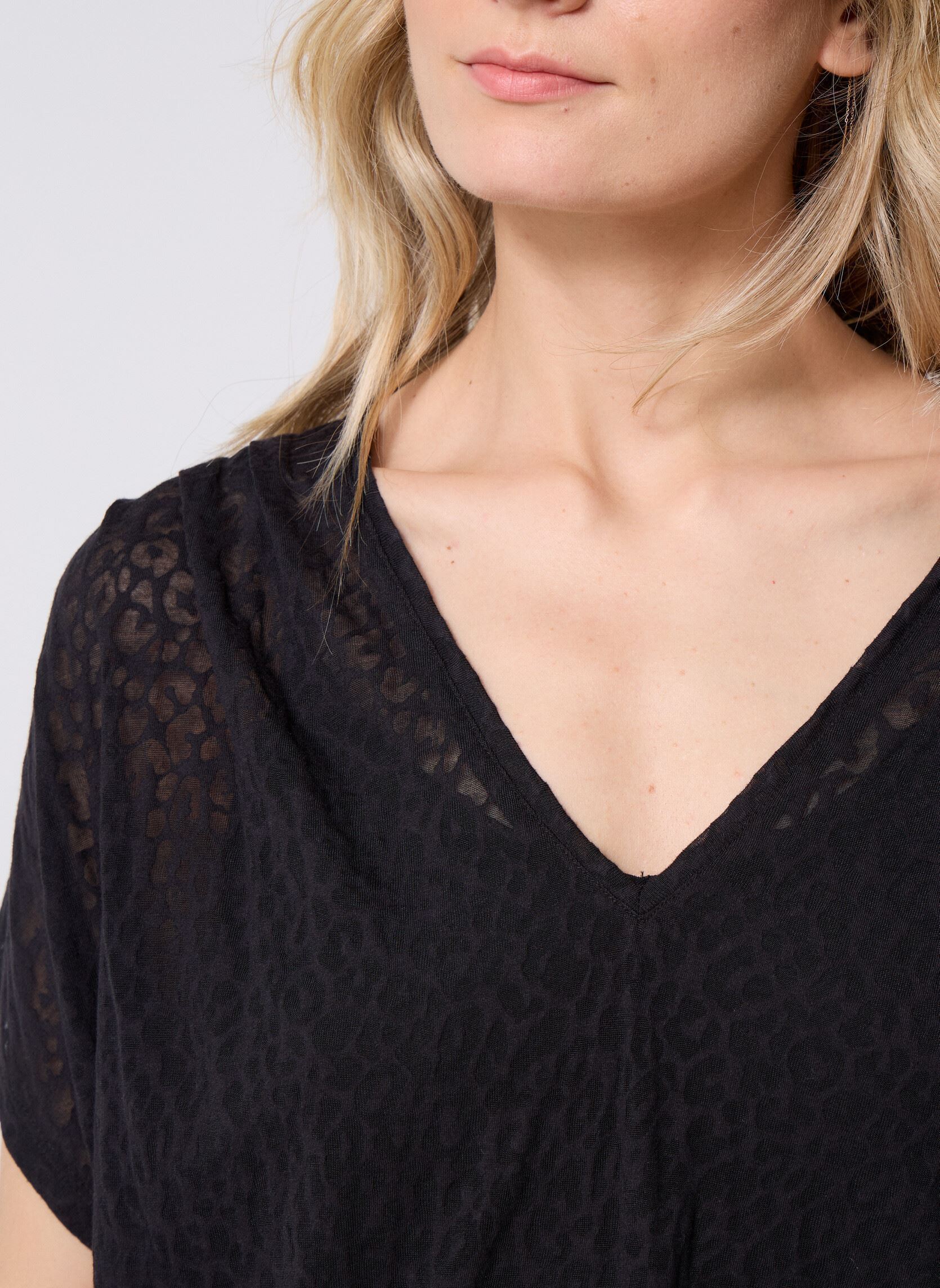 Tee-shirts manches courtes B210245 femme noir IKKS Women Tee-shirts manches courtes B210245 femme noir 02-NOIR