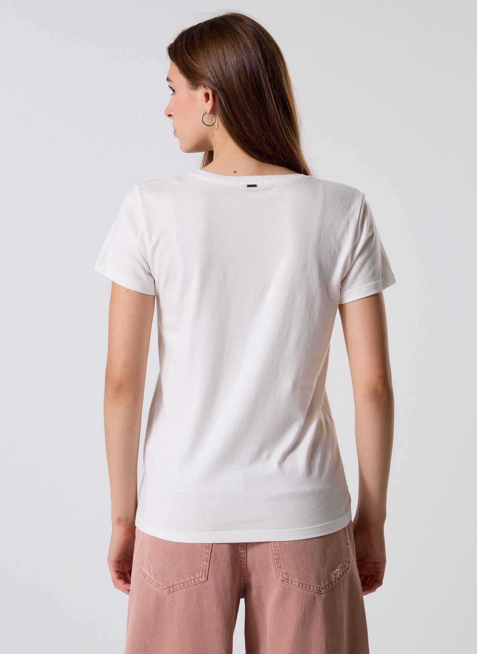 Kurzarm-T-Shirts B210475 damen weiß IKKS Women Kurzarm-T-Shirts B210475 damen weiß 19-OFF WHITE