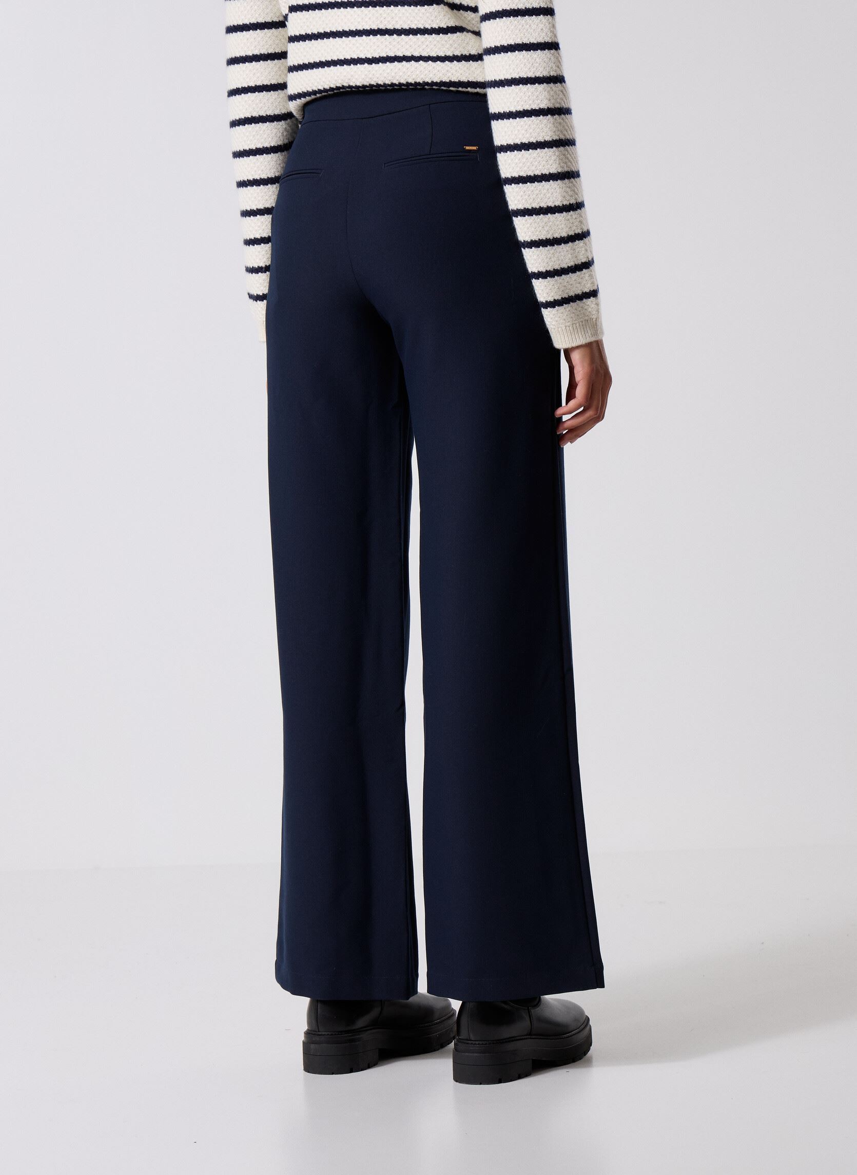 Rechte broeken B222055 dames blauw IKKS Women Rechte broeken B222055 dames blauw 49-MARINE FONCÉ