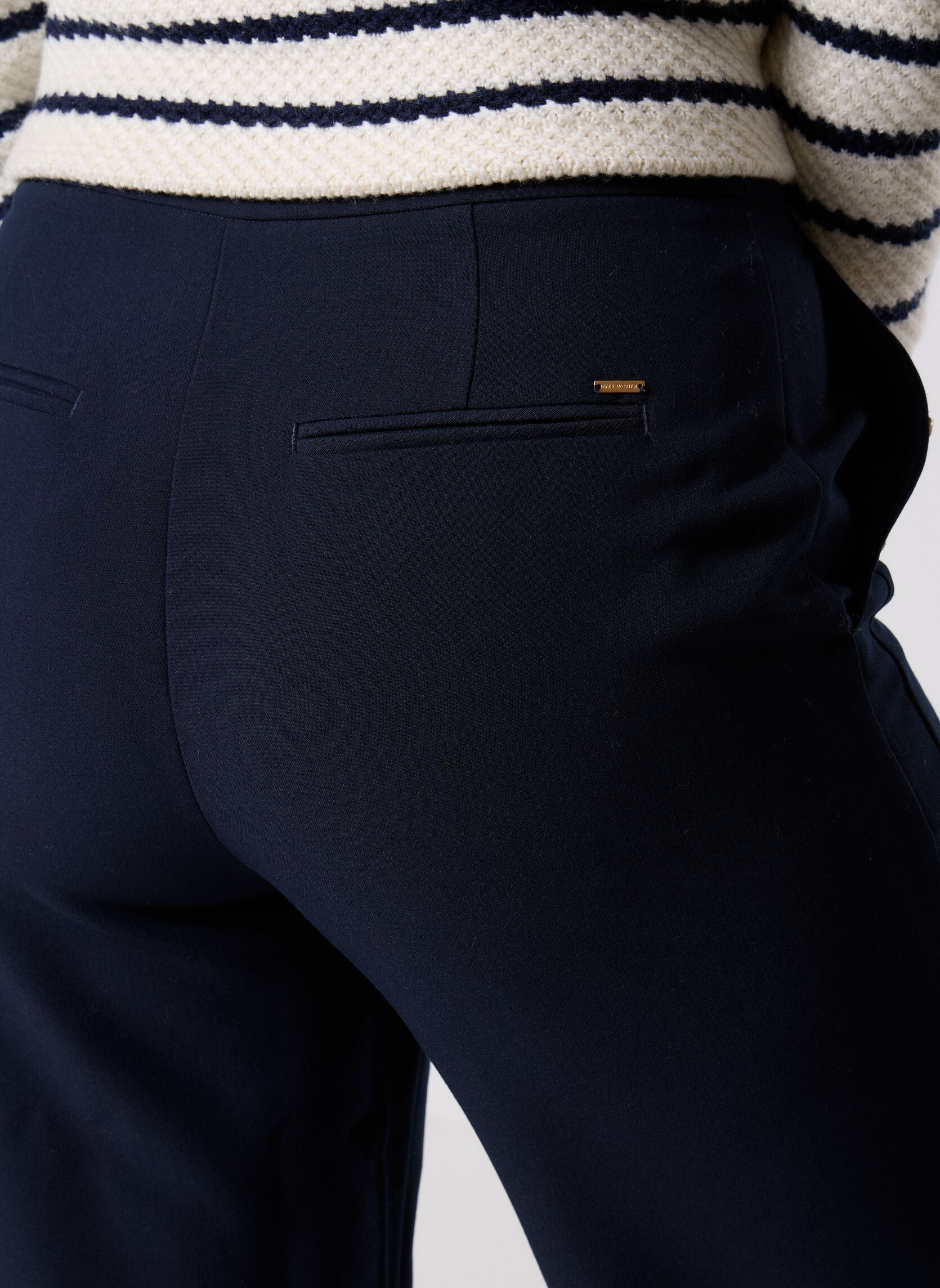 Rechte broeken B222055 dames blauw IKKS Women Rechte broeken B222055 dames blauw 49-MARINE FONCÉ