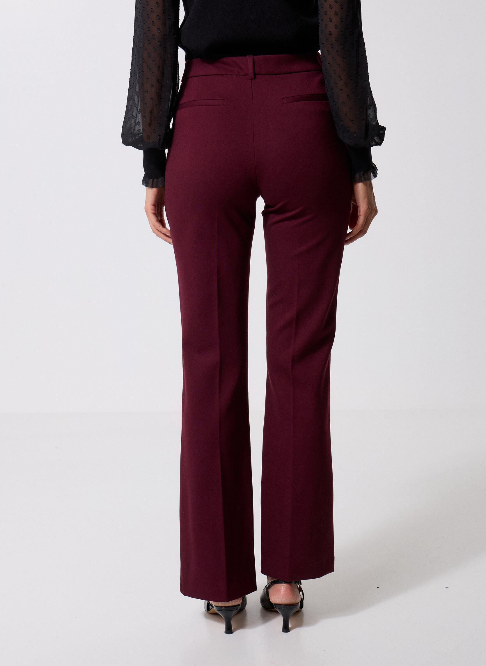 Straight Leg Hosen B222175 damen violett IKKS Women Straight Leg Hosen B222175 damen violett 89-AUBERGINE