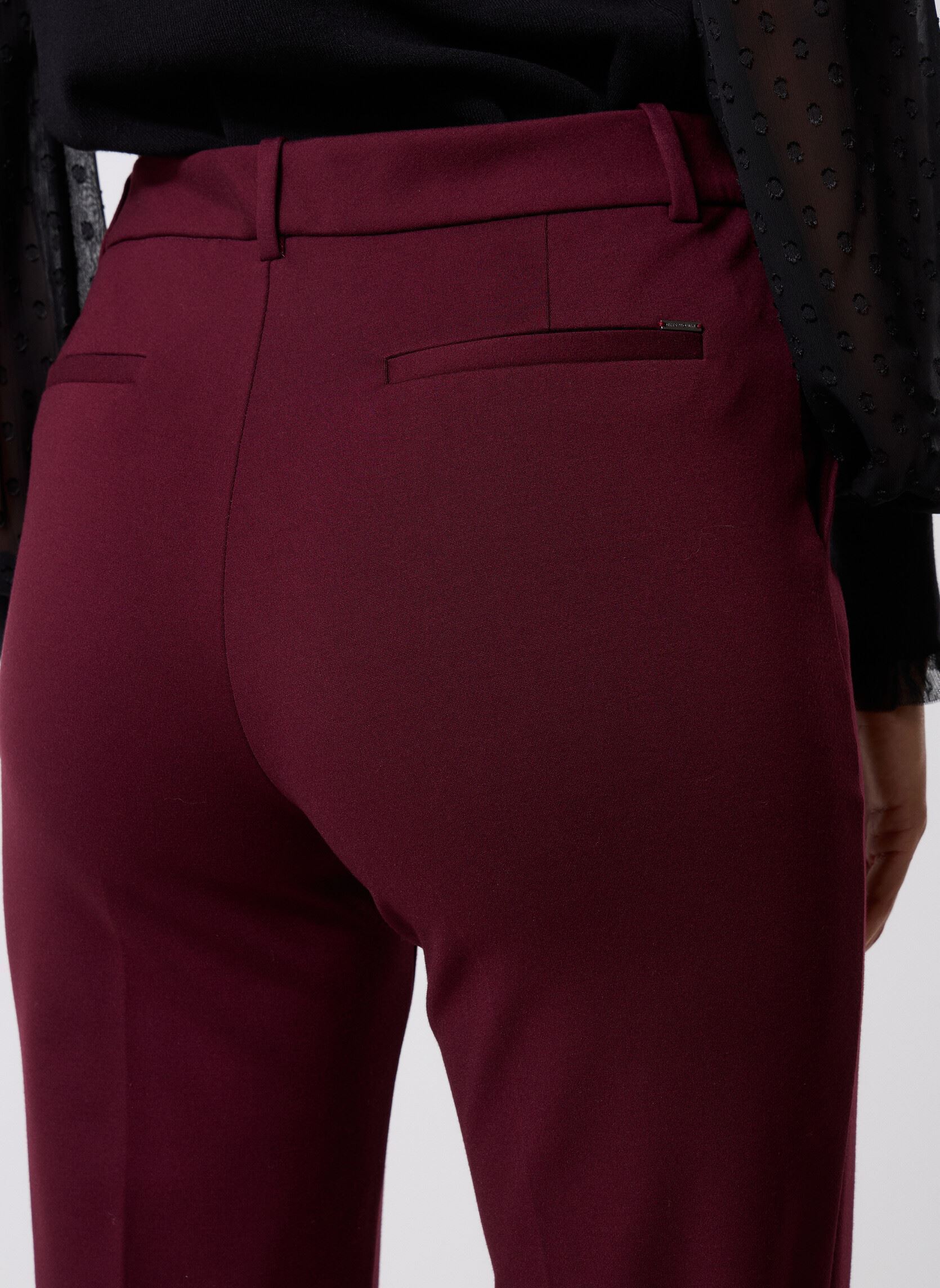 Straight Leg Hosen B222175 damen violett IKKS Women Straight Leg Hosen B222175 damen violett 89-AUBERGINE