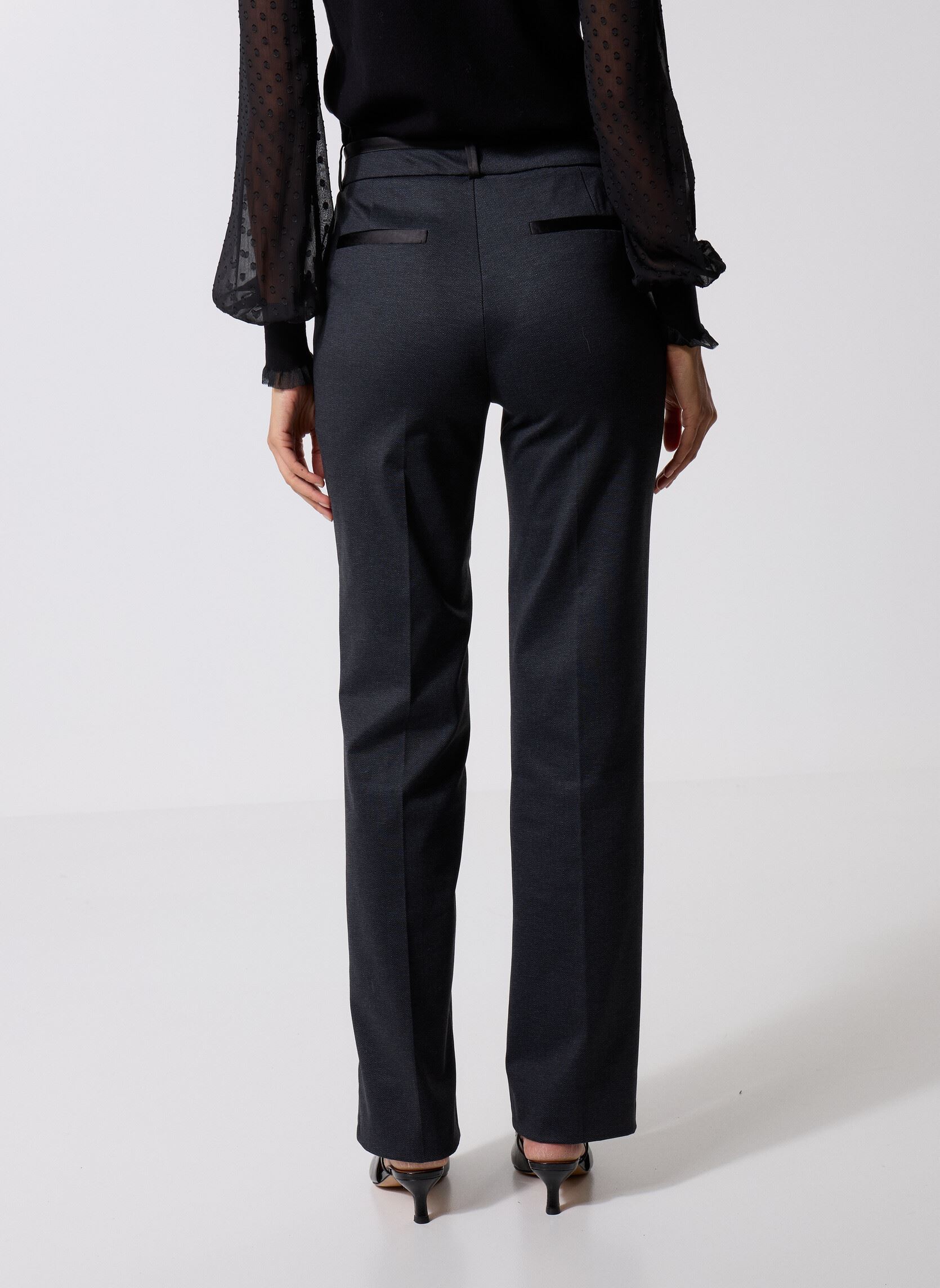 Rechte broeken B222255 dames grijs IKKS Women Rechte broeken B222255 dames grijs 29-ANTHRACITE