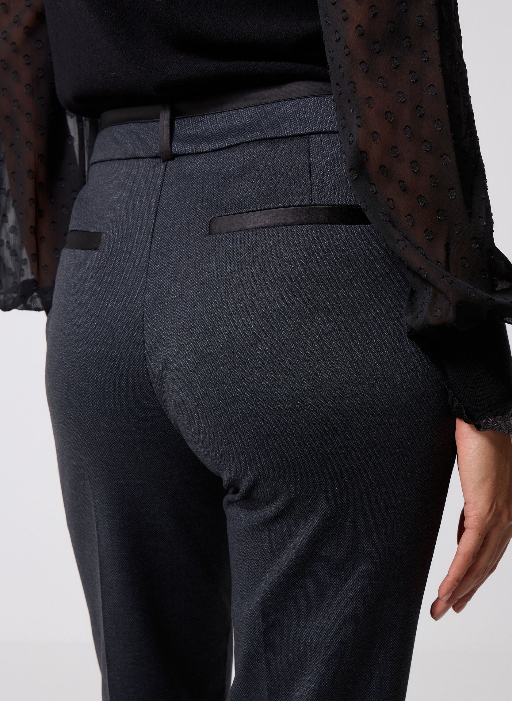 Rechte broeken B222255 dames grijs IKKS Women Rechte broeken B222255 dames grijs 29-ANTHRACITE