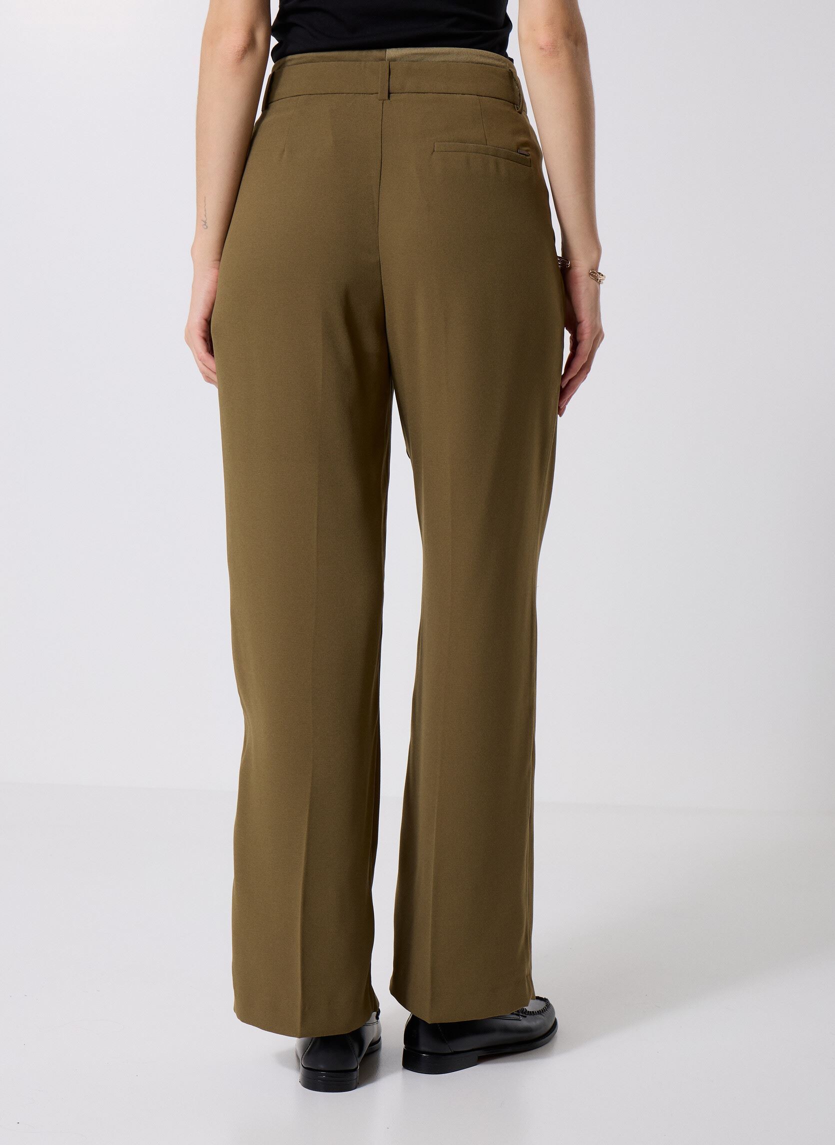 Pantalons larges B222305 femme vert IKKS Women Pantalons larges B222305 femme vert 56-KAKI