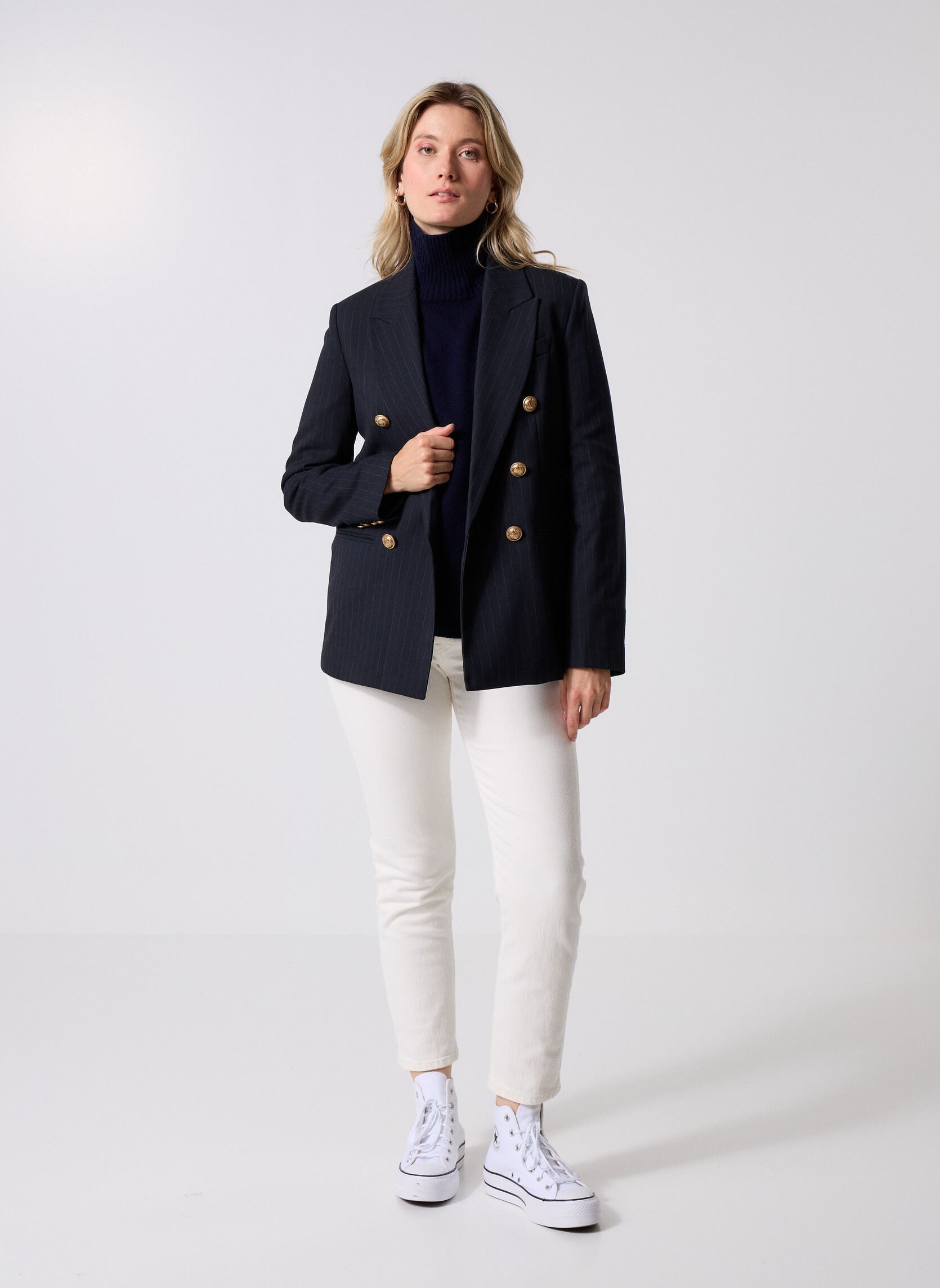Blazer Femme IKKS, Taille 36, Gris Foncé, Manches Longues, Très Bon état