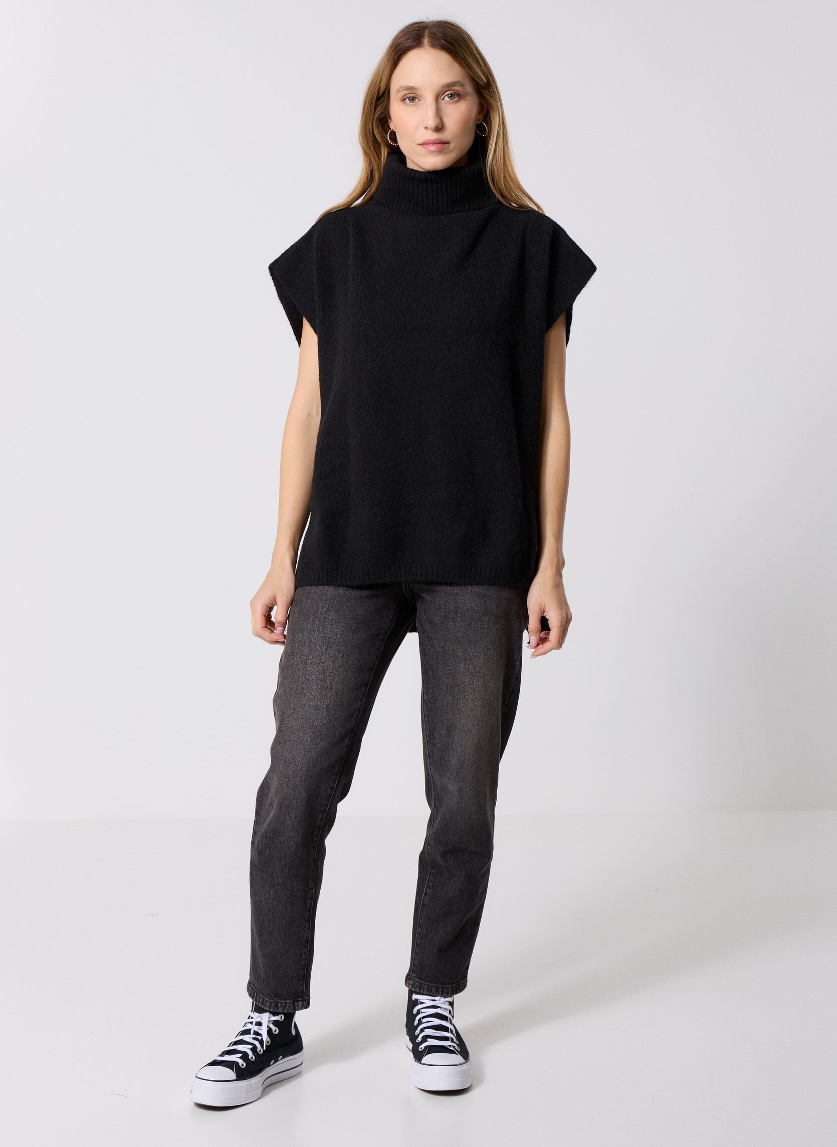 Poncho's B290105 dames zwart IKKS Women Poncho's B290105 dames zwart 02-NOIR