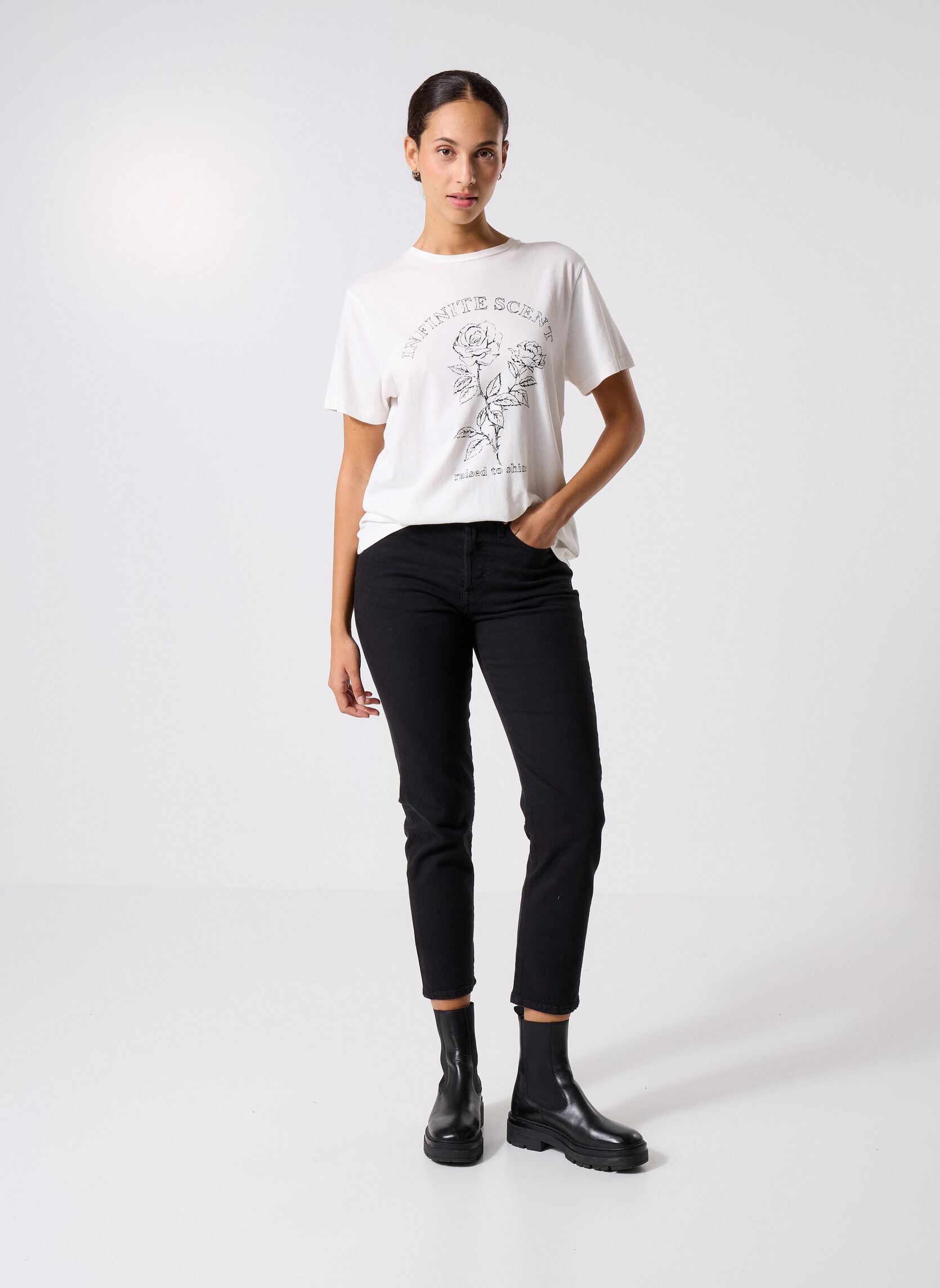 Kurzarm-T-Shirts B210345 damen weiß IKKS Women Kurzarm-T-Shirts B210345 damen weiß 19-OFF WHITE