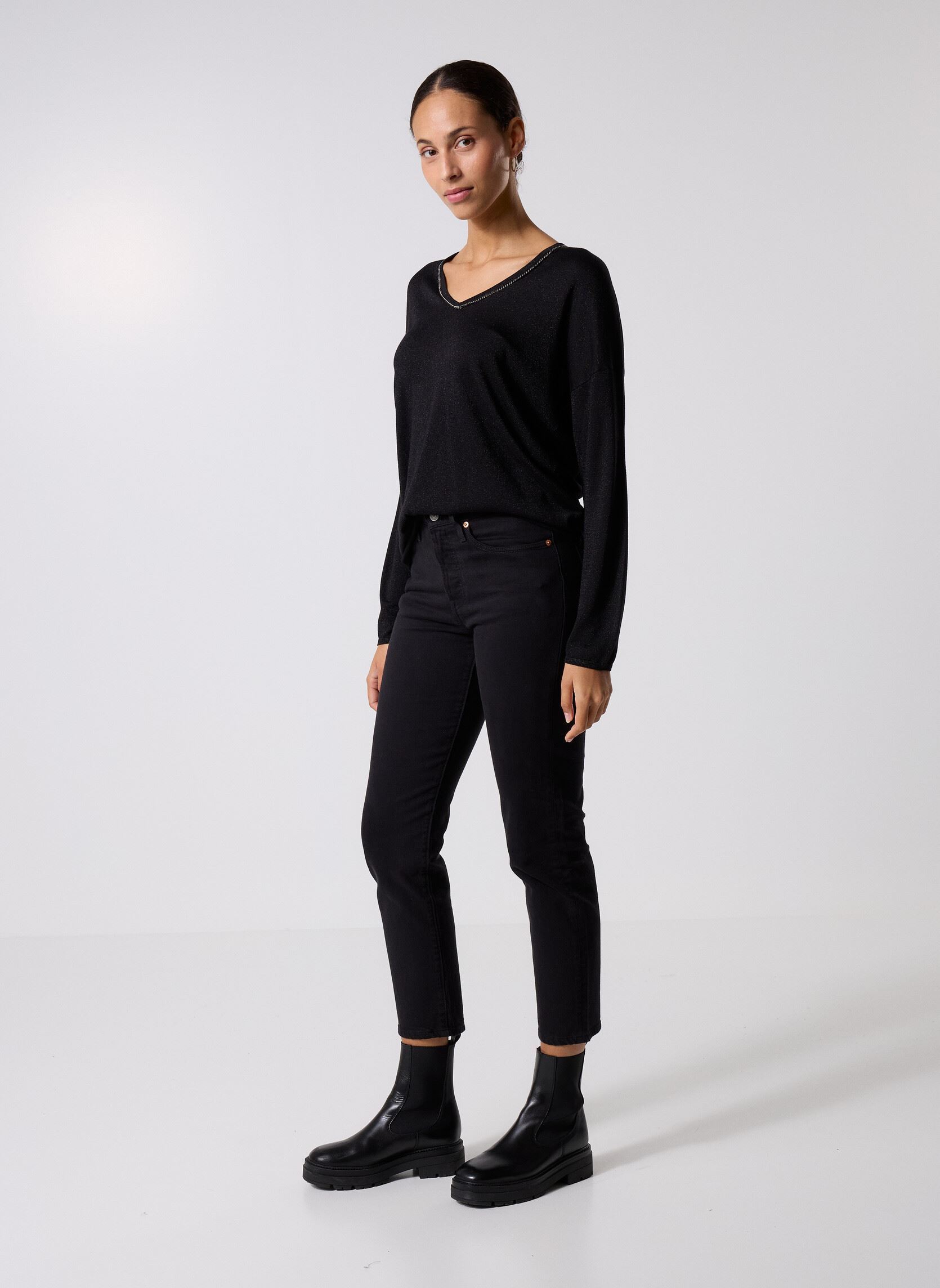 Pulls B218575 femme noir IKKS Women Pulls B218575 femme noir 02-NOIR