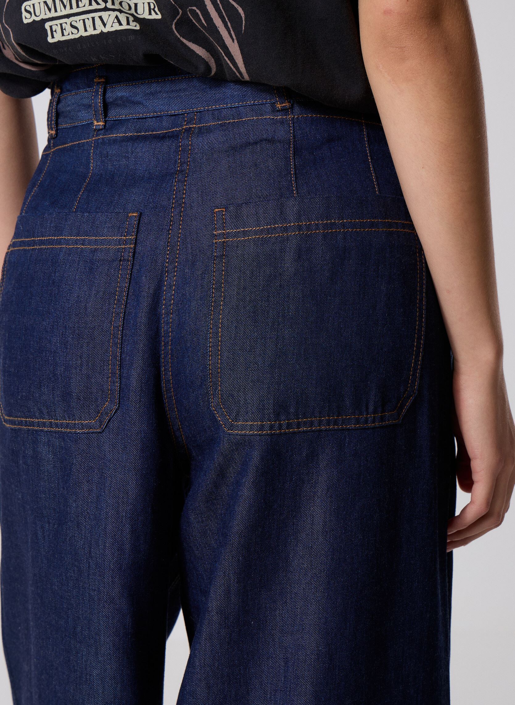 Weite Jeans B229085 damen blau IKKS Women Weite Jeans B229085 damen blau 47-BLEU CANARD / PÉTROL