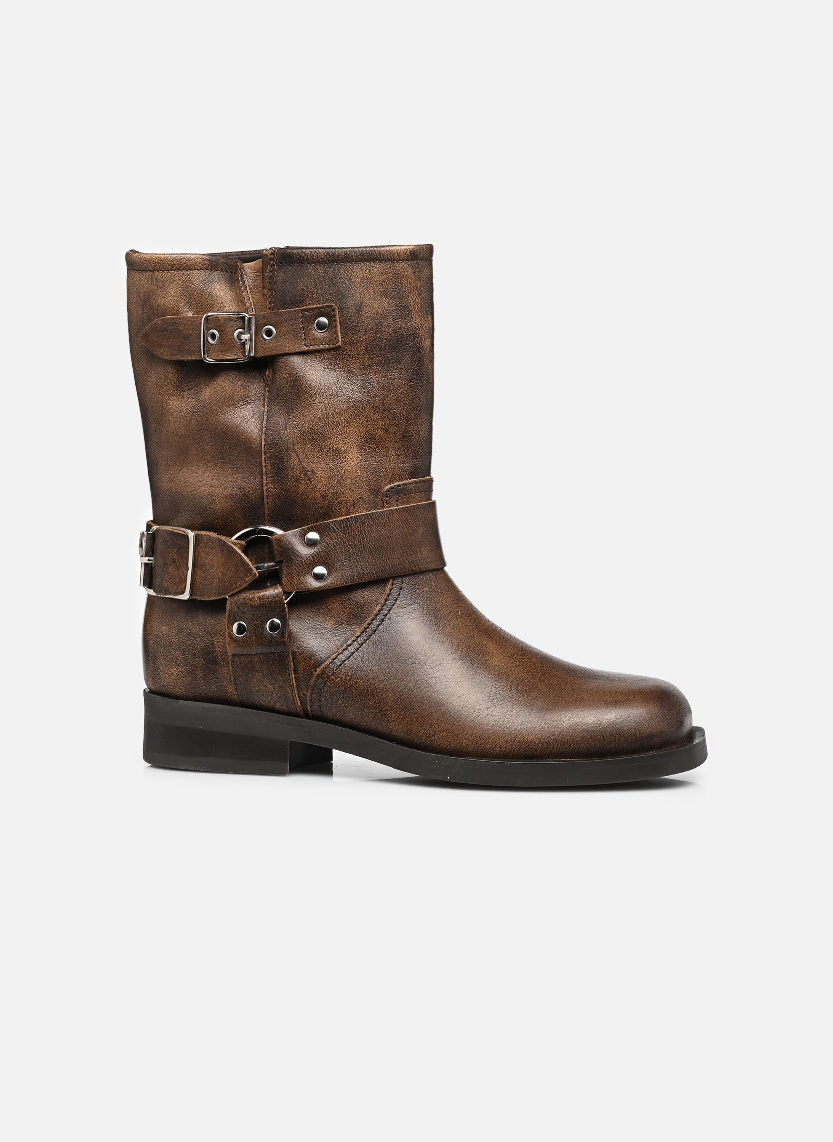 Lage enkellaarsjes B280025 dames bruin IKKS Women Lage enkellaarsjes B280025 dames bruin 63-CAMEL