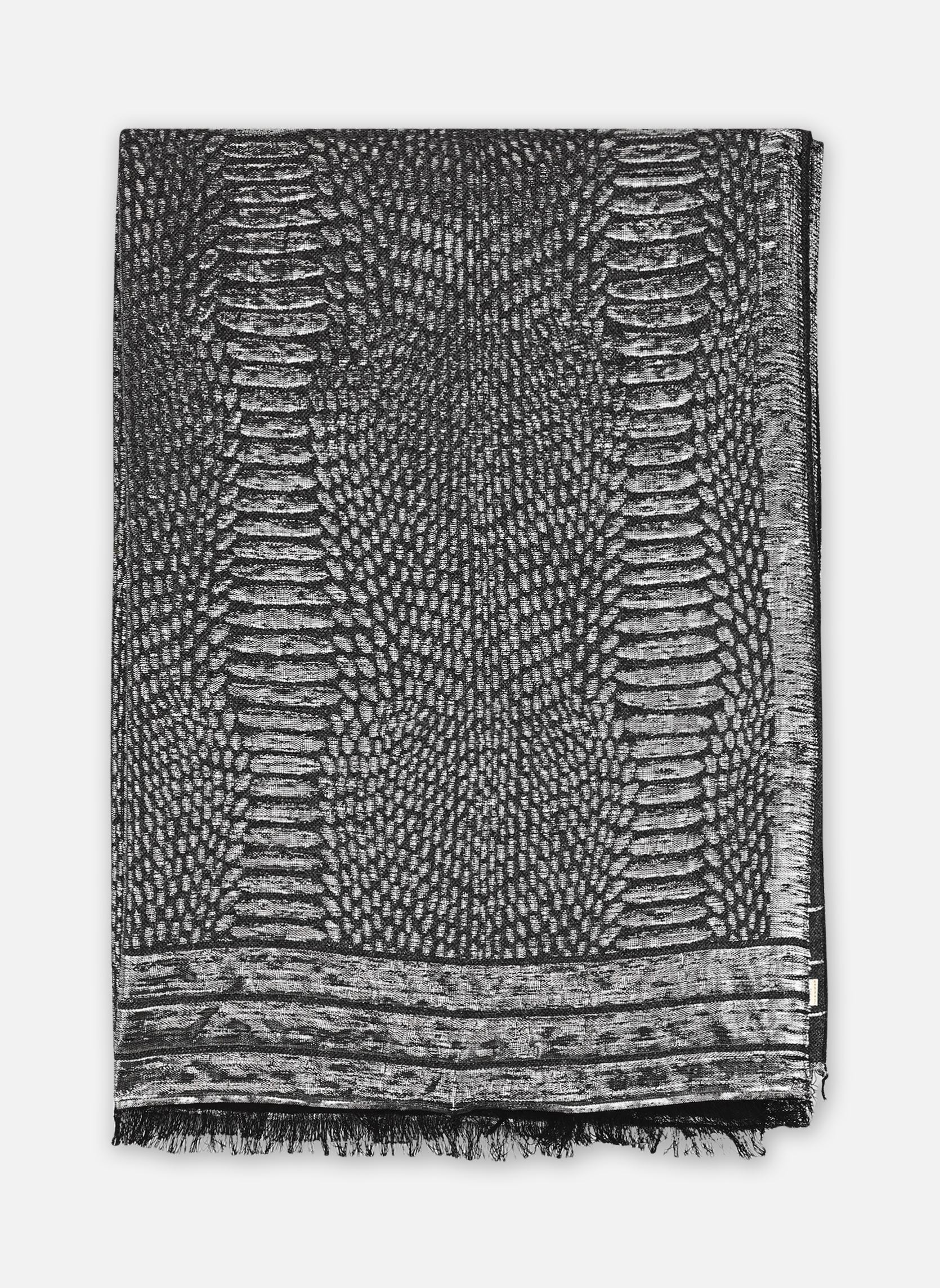 Foulard Femme Gris Wallis - Neuf Sans étiquette, Pure Laine Ou Soie ?