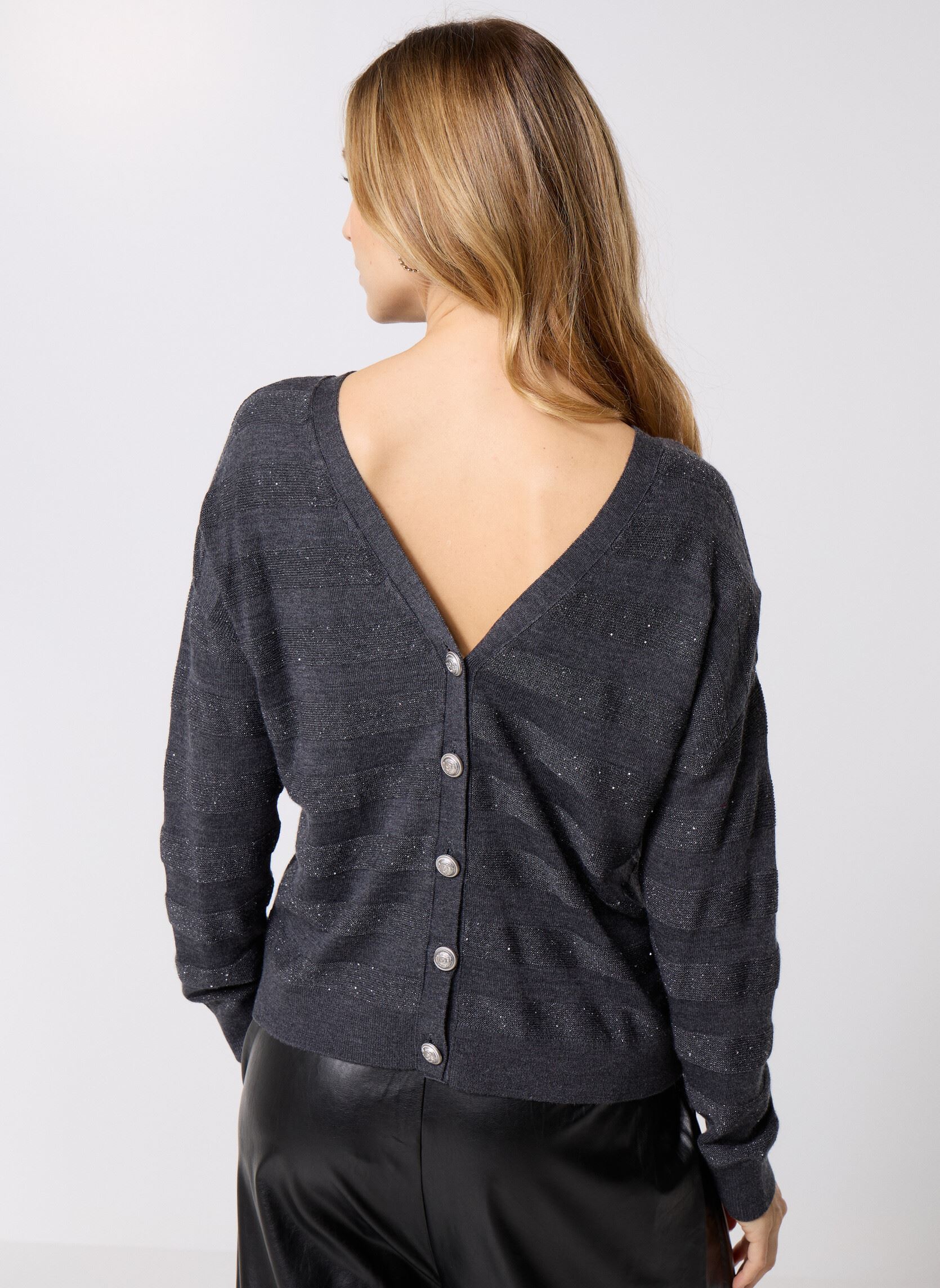 Gilets B217115 femme gris IKKS Women Gilets B217115 femme gris 29-ANTHRACITE