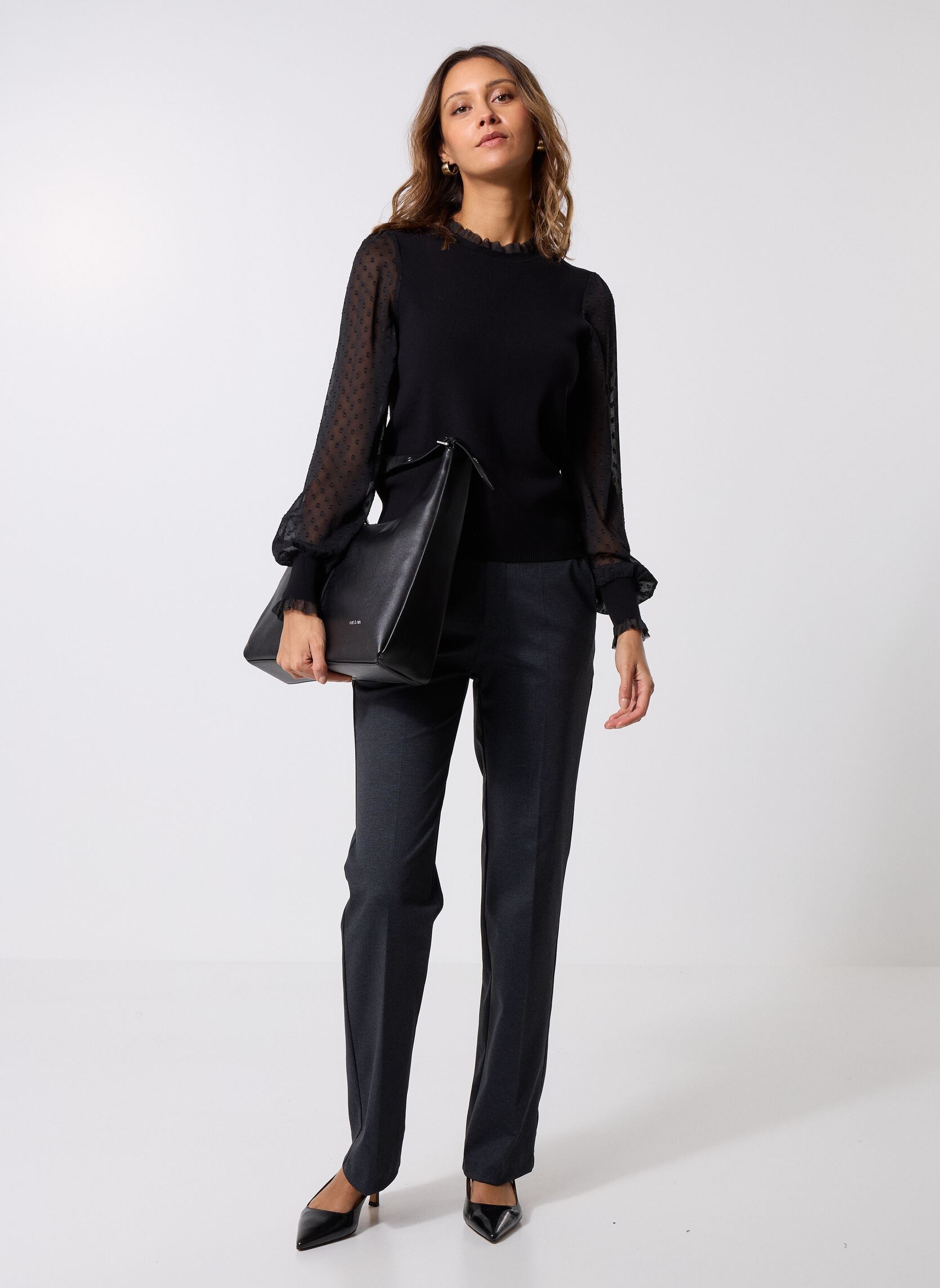 Pulls B218195 femme noir IKKS Women Pulls B218195 femme noir 02-NOIR