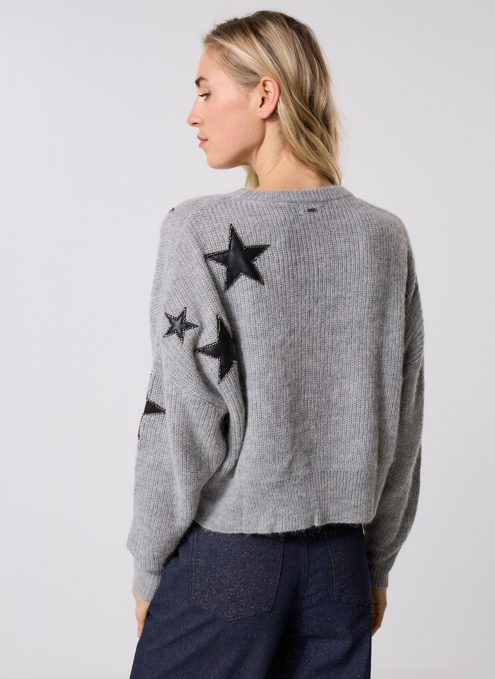 Pulls B218425 femme gris IKKS Women Pulls B218425 femme gris 23-GRIS CHINÉ