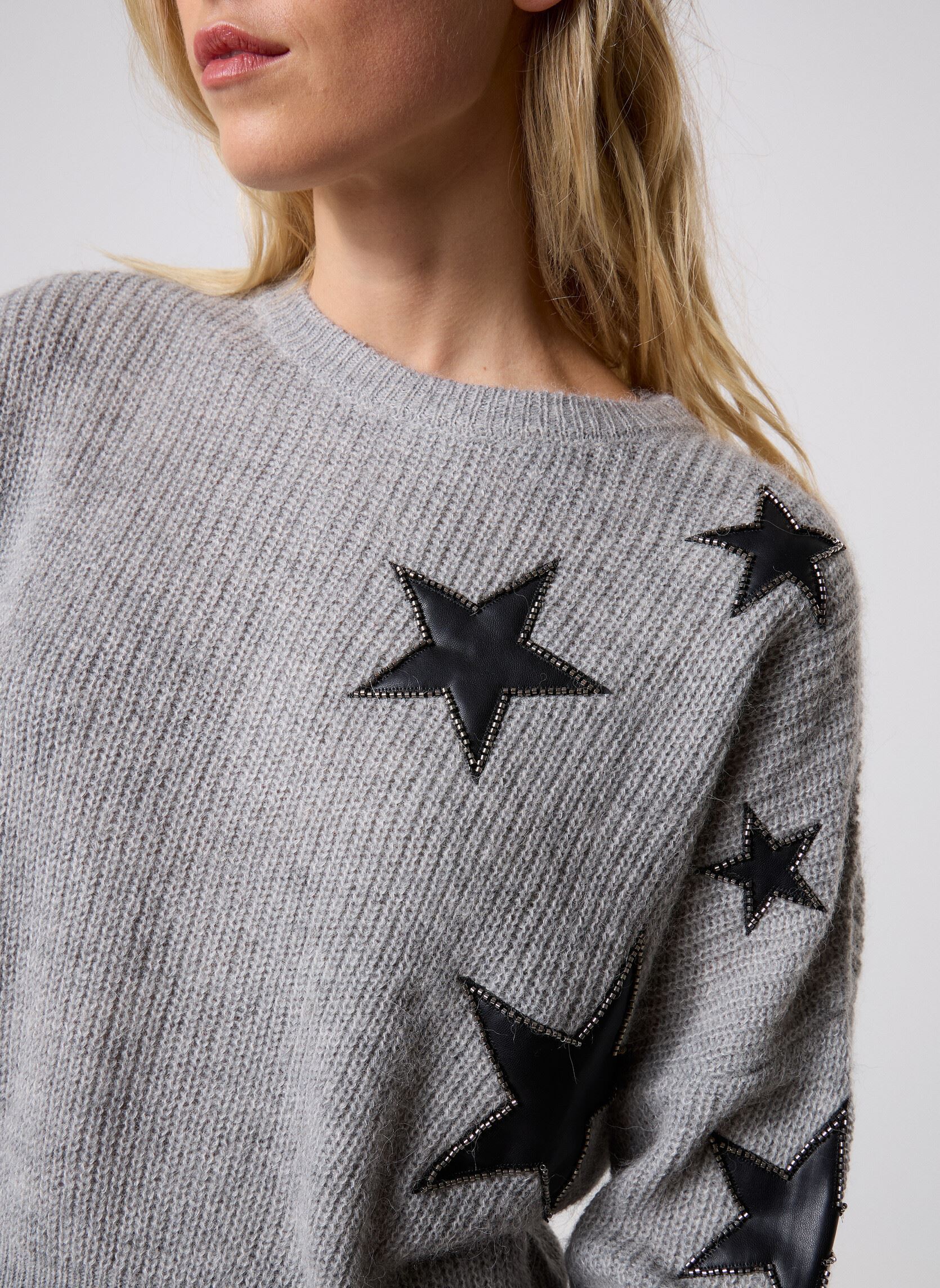 Pulls B218425 femme gris IKKS Women Pulls B218425 femme gris 23-GRIS CHINÉ