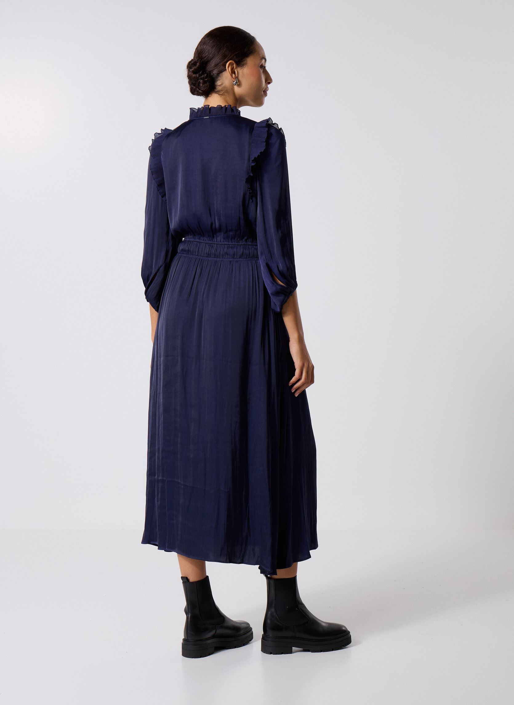 Jurken B230235 dames blauw IKKS Women Jurken B230235 dames blauw 48-MARINE