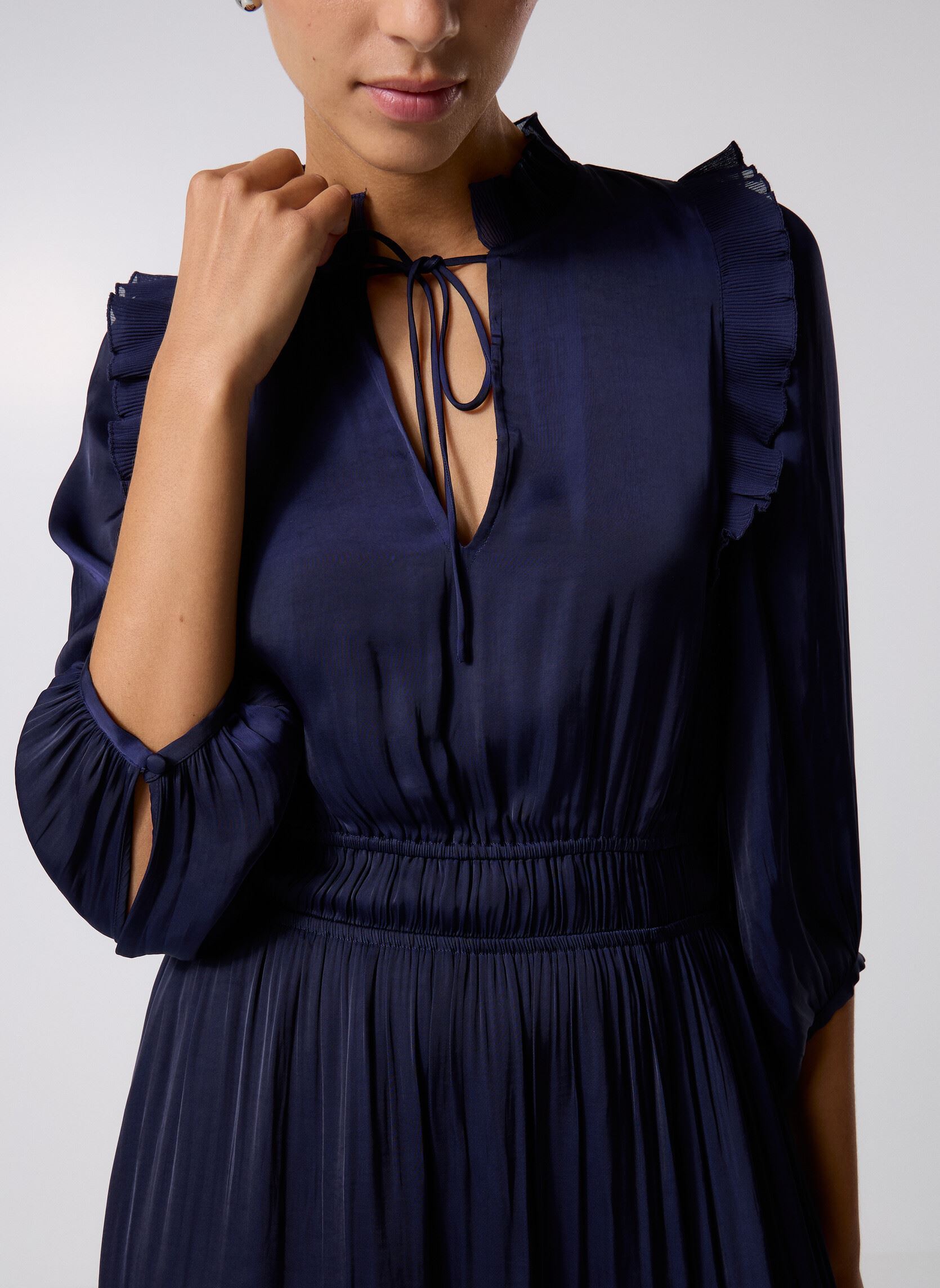 Jurken B230235 dames blauw IKKS Women Jurken B230235 dames blauw 48-MARINE