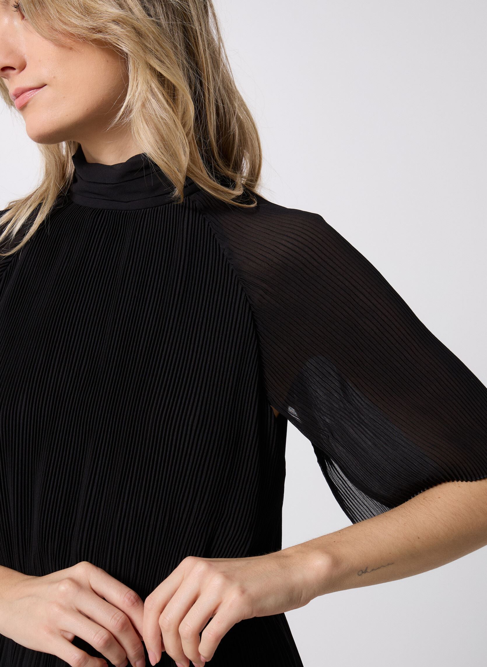 Lange jurken B230245 dames zwart IKKS Women Lange jurken B230245 dames zwart 02-NOIR