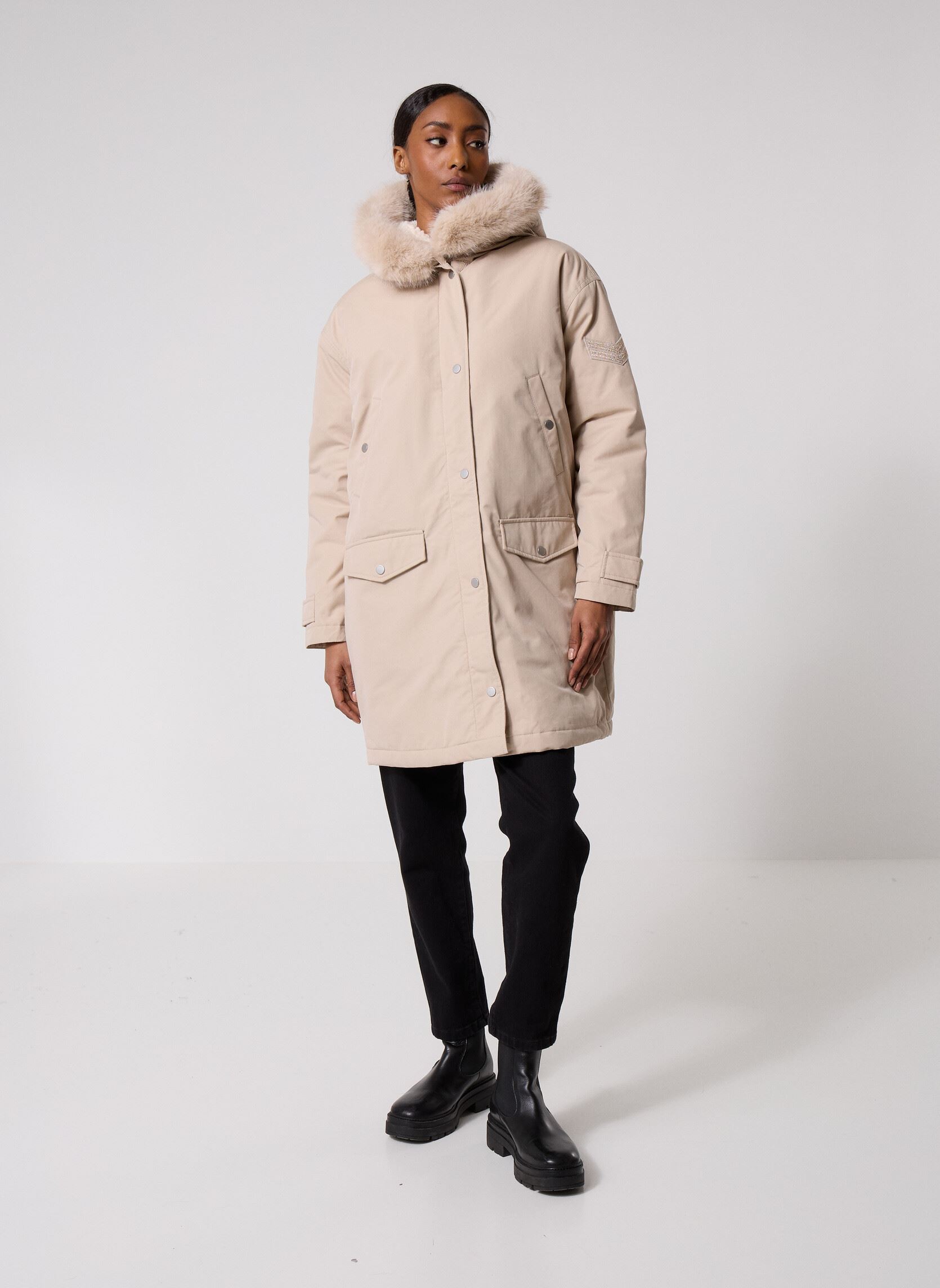 Parkas B242005 femme beige IKKS Women Parkas B242005 femme beige 61-BEIGE