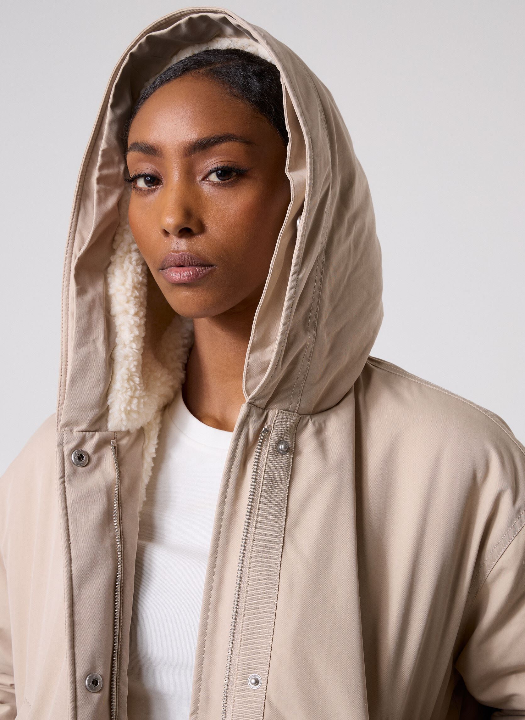 Parkas B242005 femme beige IKKS Women Parkas B242005 femme beige 61-BEIGE