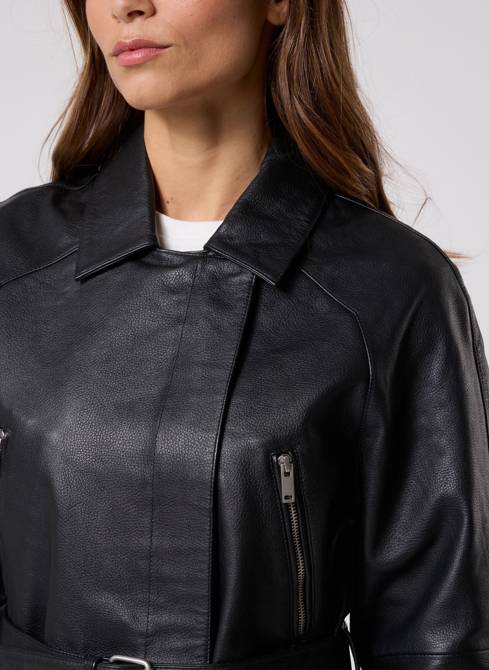 Lederjacken B248045 damen schwarz IKKS Women Lederjacken B248045 damen schwarz 02-NOIR