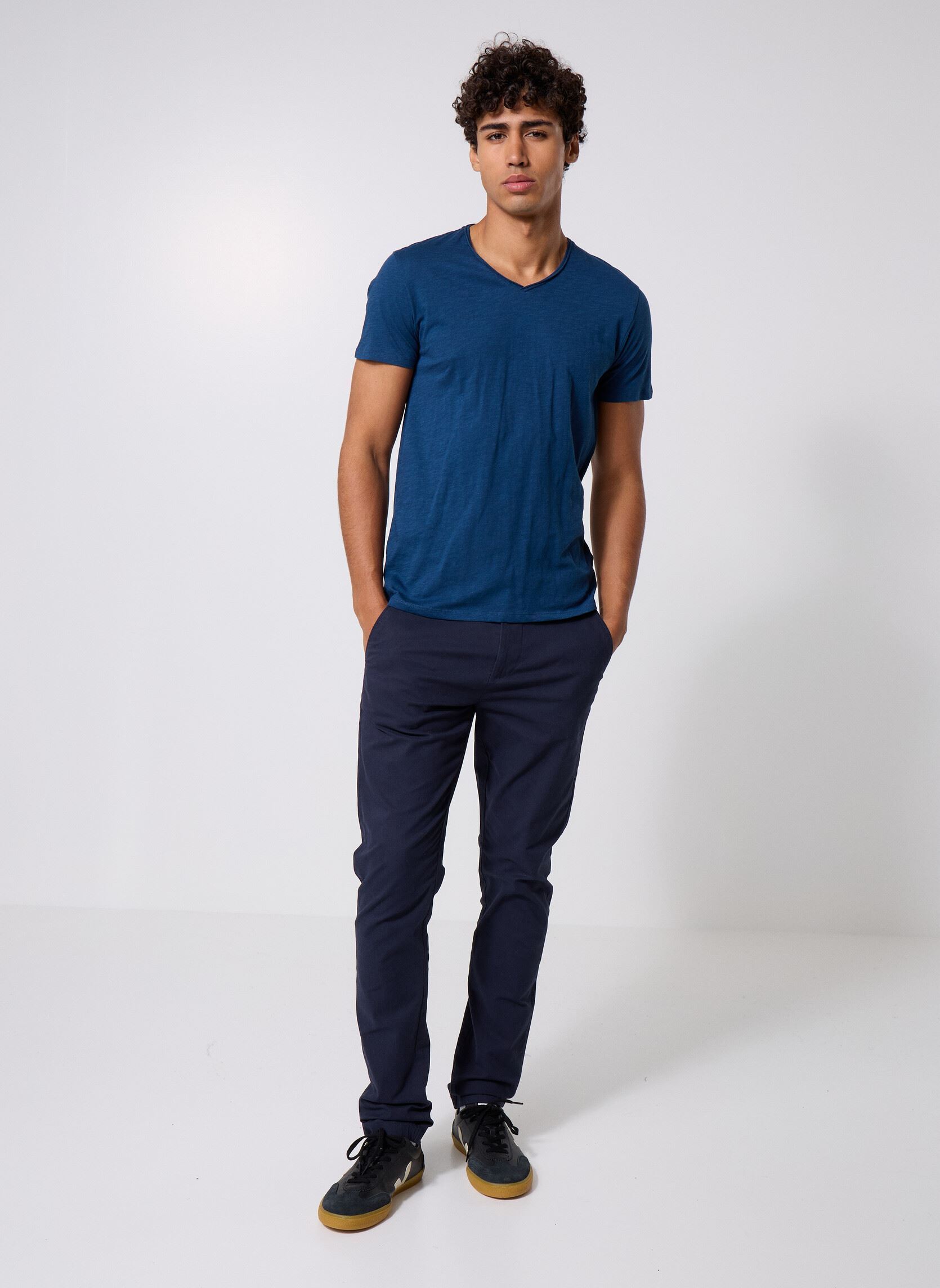 Tee-shirts manches courtes M210003 homme bleu IKKS Men Tee-shirts manches courtes M210003 homme bleu 44-BLEU VIF