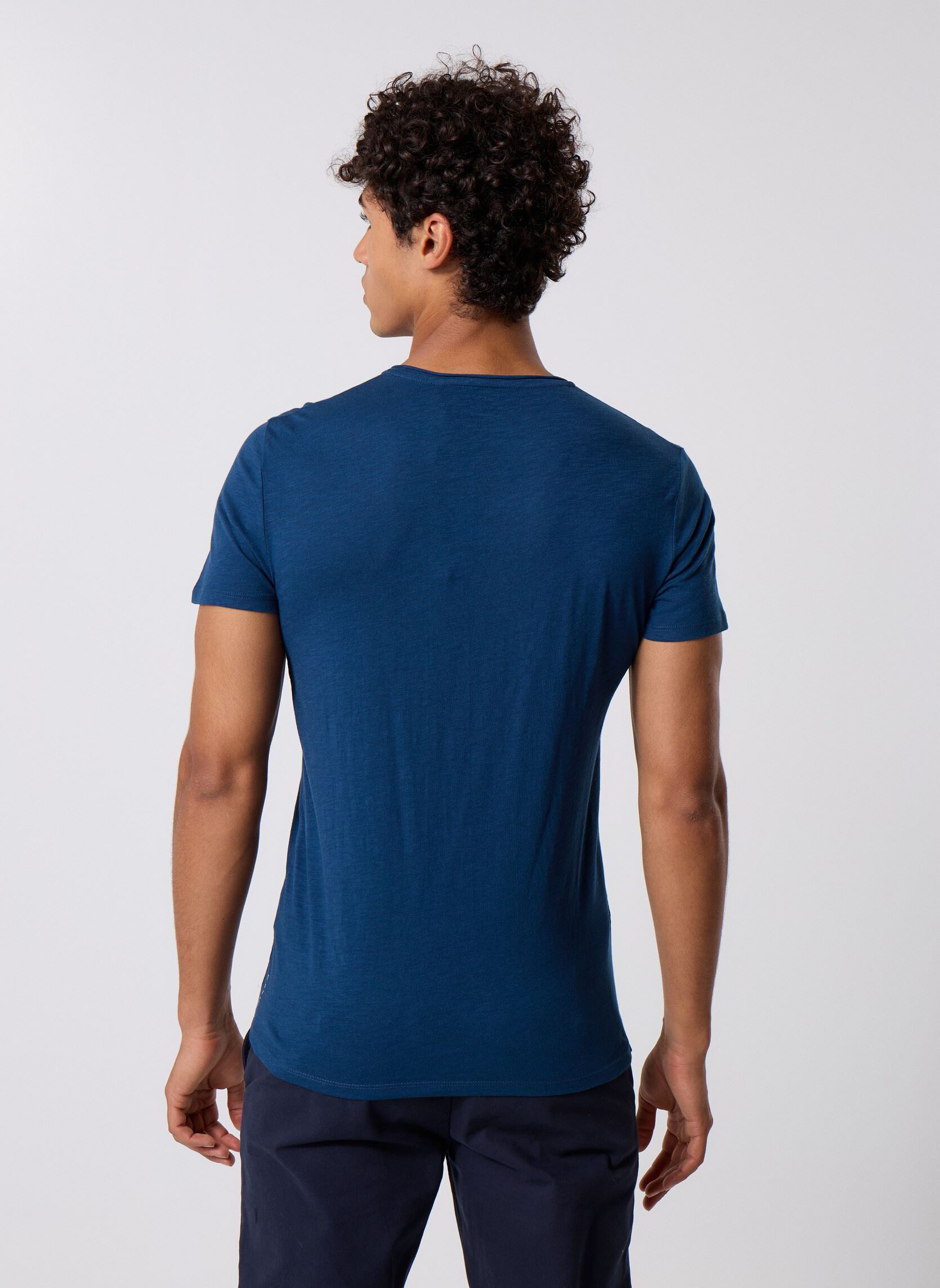 Tee-shirts manches courtes M210003 homme bleu IKKS Men Tee-shirts manches courtes M210003 homme bleu 44-BLEU VIF