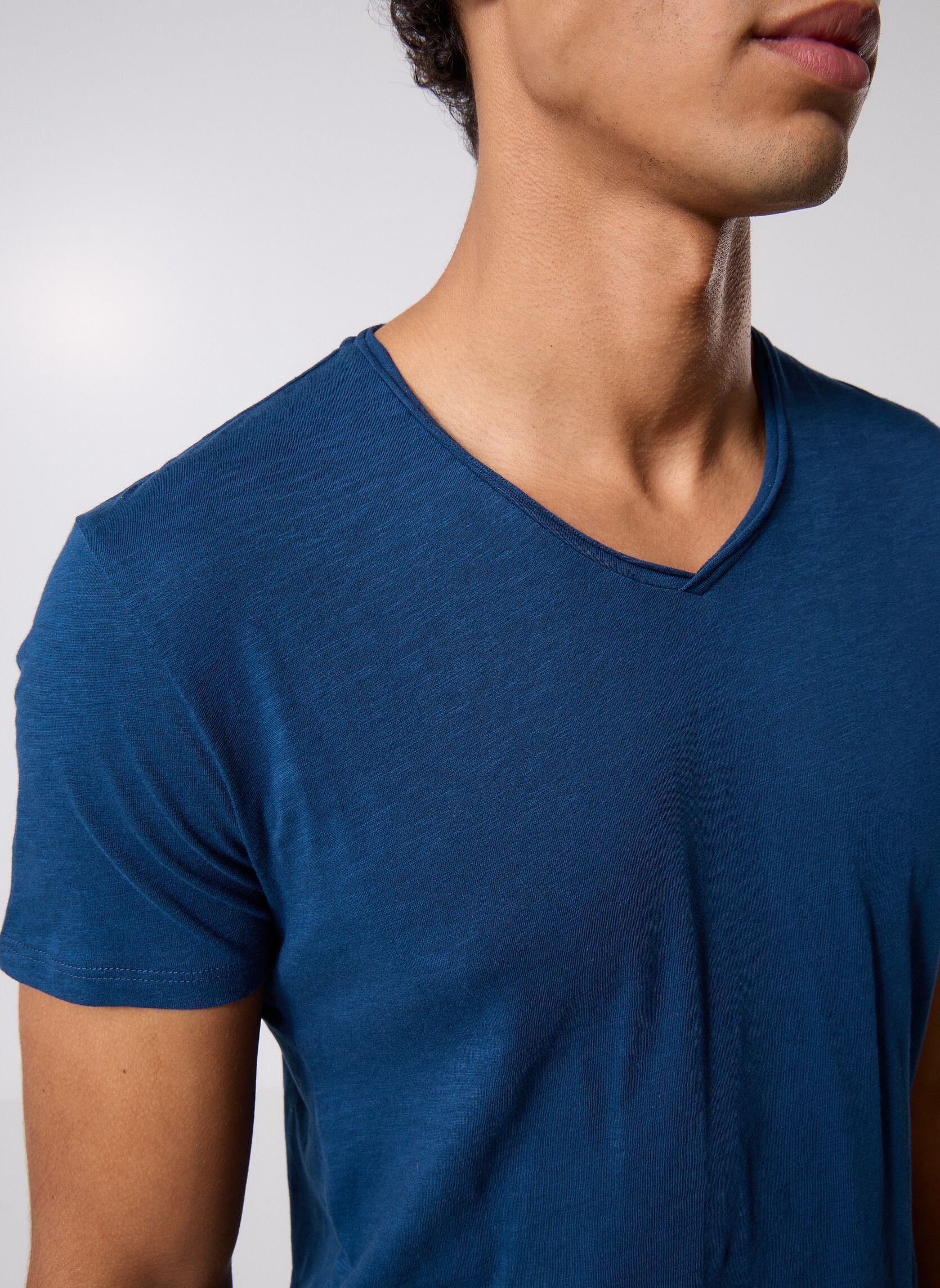 Tee-shirts manches courtes M210003 homme bleu IKKS Men Tee-shirts manches courtes M210003 homme bleu 44-BLEU VIF