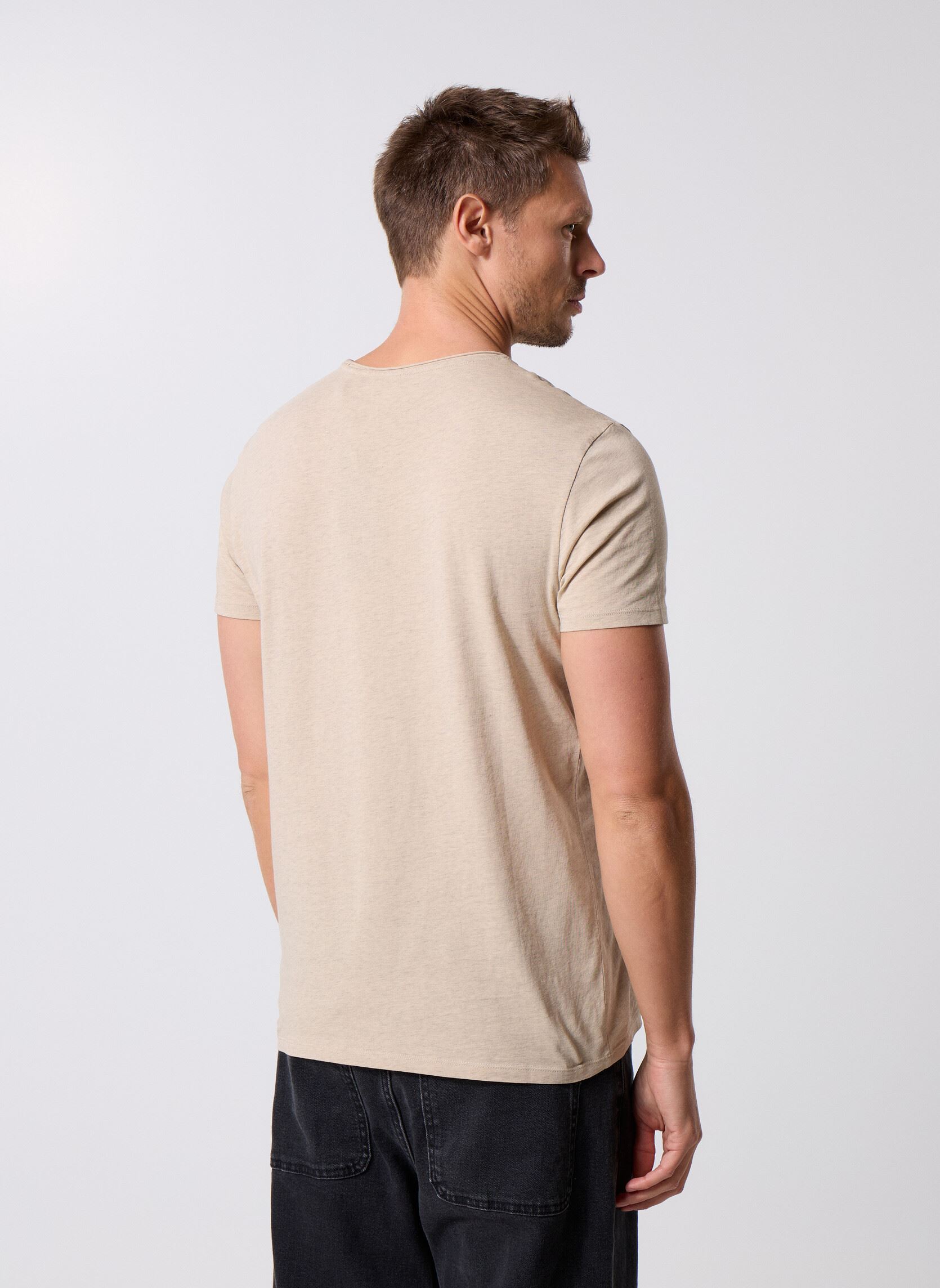 Tee-shirts manches courtes M210083 homme beige IKKS Men Tee-shirts manches courtes M210083 homme beige 61-BEIGE