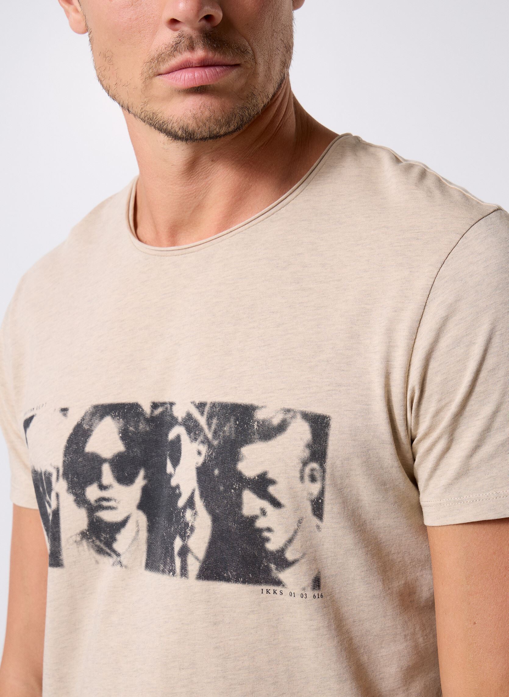 Tee-shirts manches courtes M210083 homme beige IKKS Men Tee-shirts manches courtes M210083 homme beige 61-BEIGE