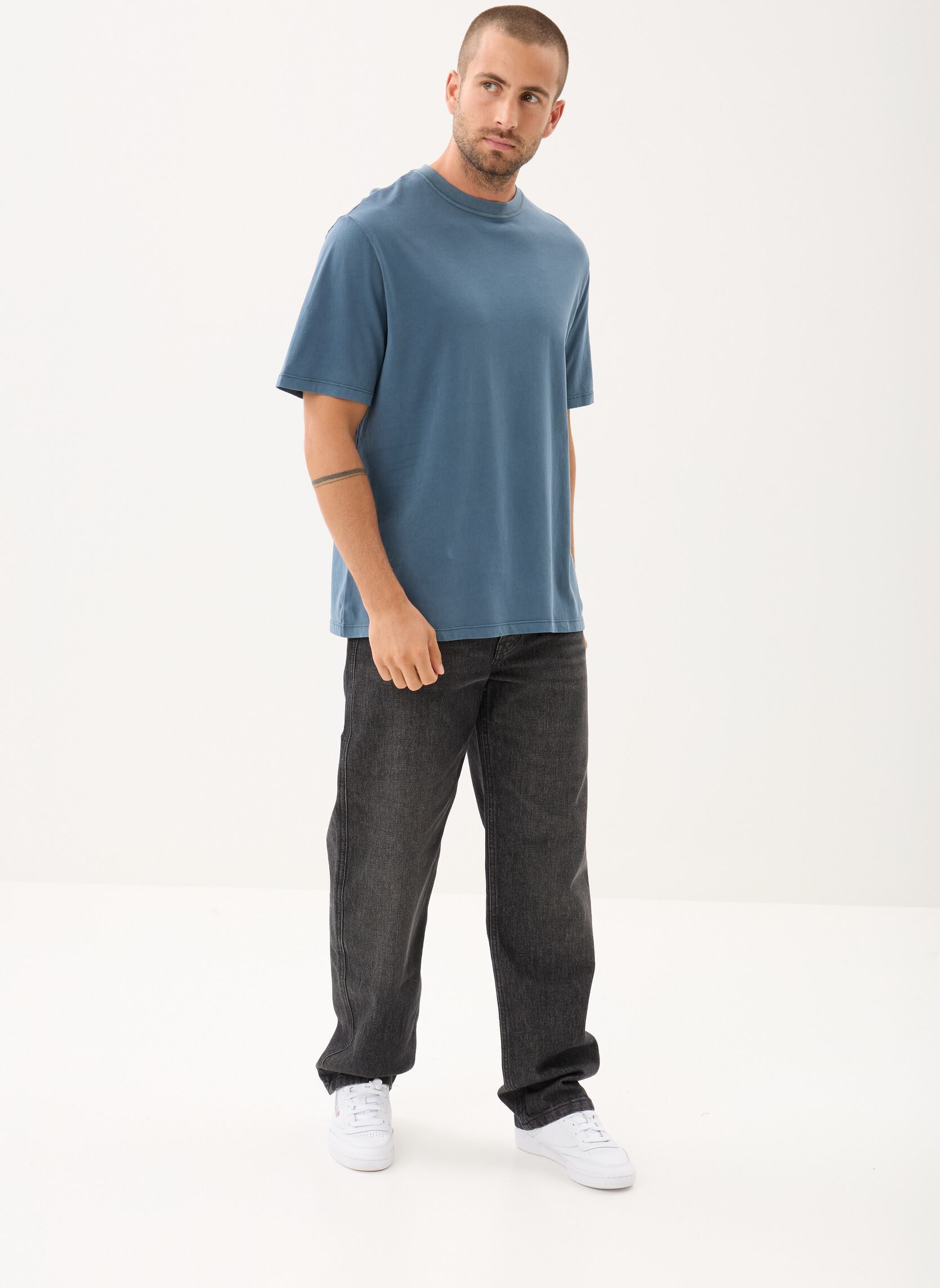 Tee-shirts manches courtes M210053 homme bleu IKKS Men Tee-shirts manches courtes M210053 homme bleu 42-BLEU GRISE