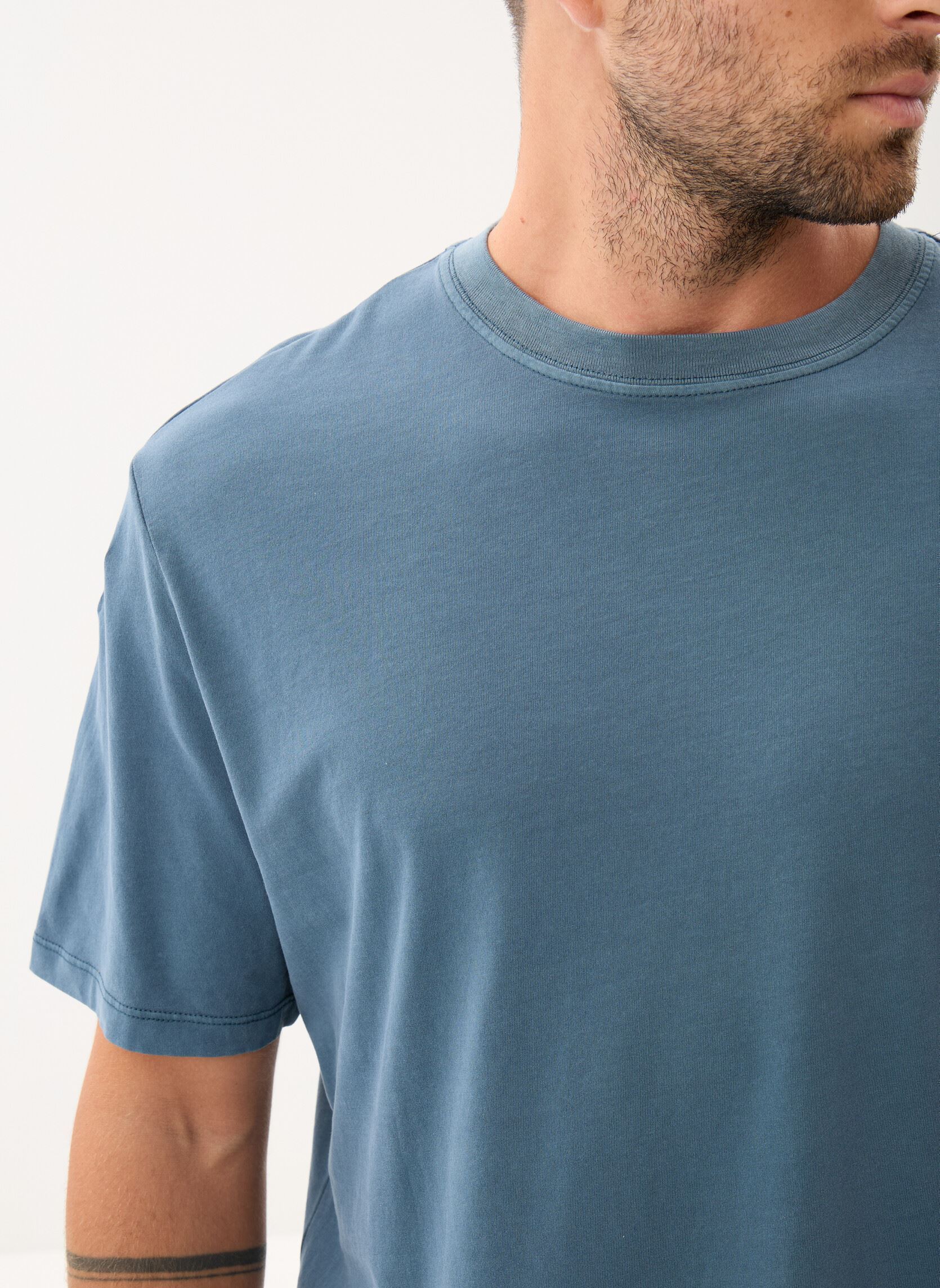 Tee-shirts manches courtes M210053 homme bleu IKKS Men Tee-shirts manches courtes M210053 homme bleu 42-BLEU GRISE