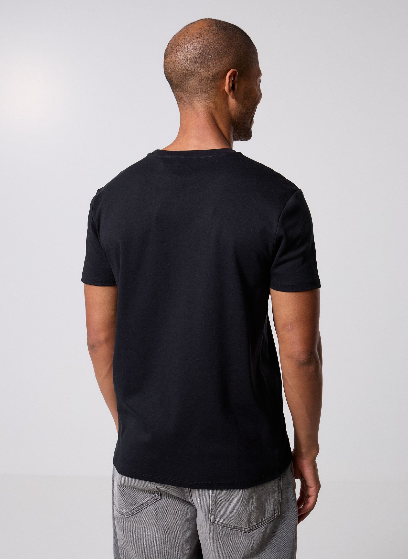 Kurzarm-T-Shirts M210093 herren schwarz IKKS Men Kurzarm-T-Shirts M210093 herren schwarz 02-NOIR