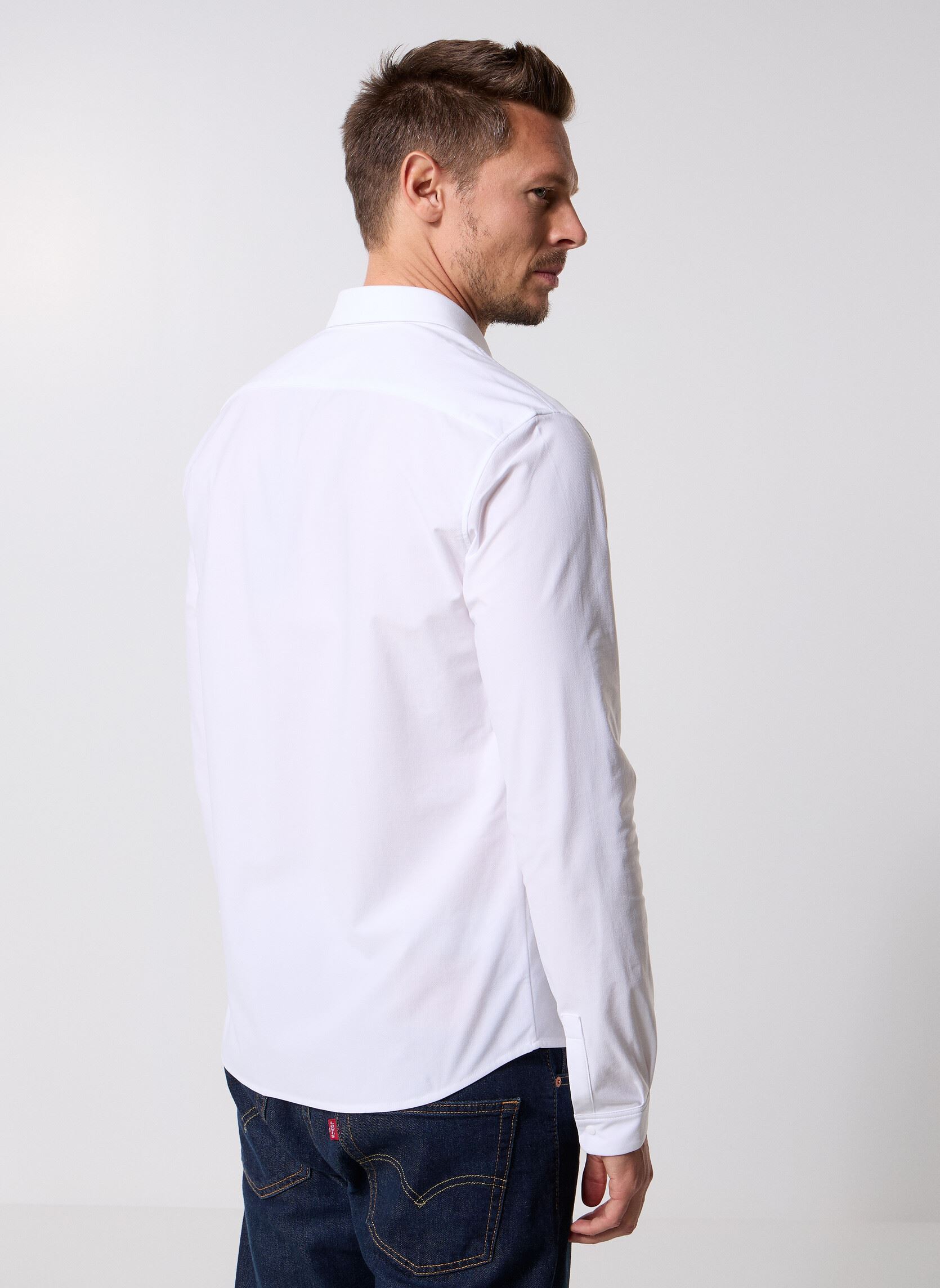 Hemden M212123 heren wit IKKS Men Hemden M212123 heren wit 01-BLANC