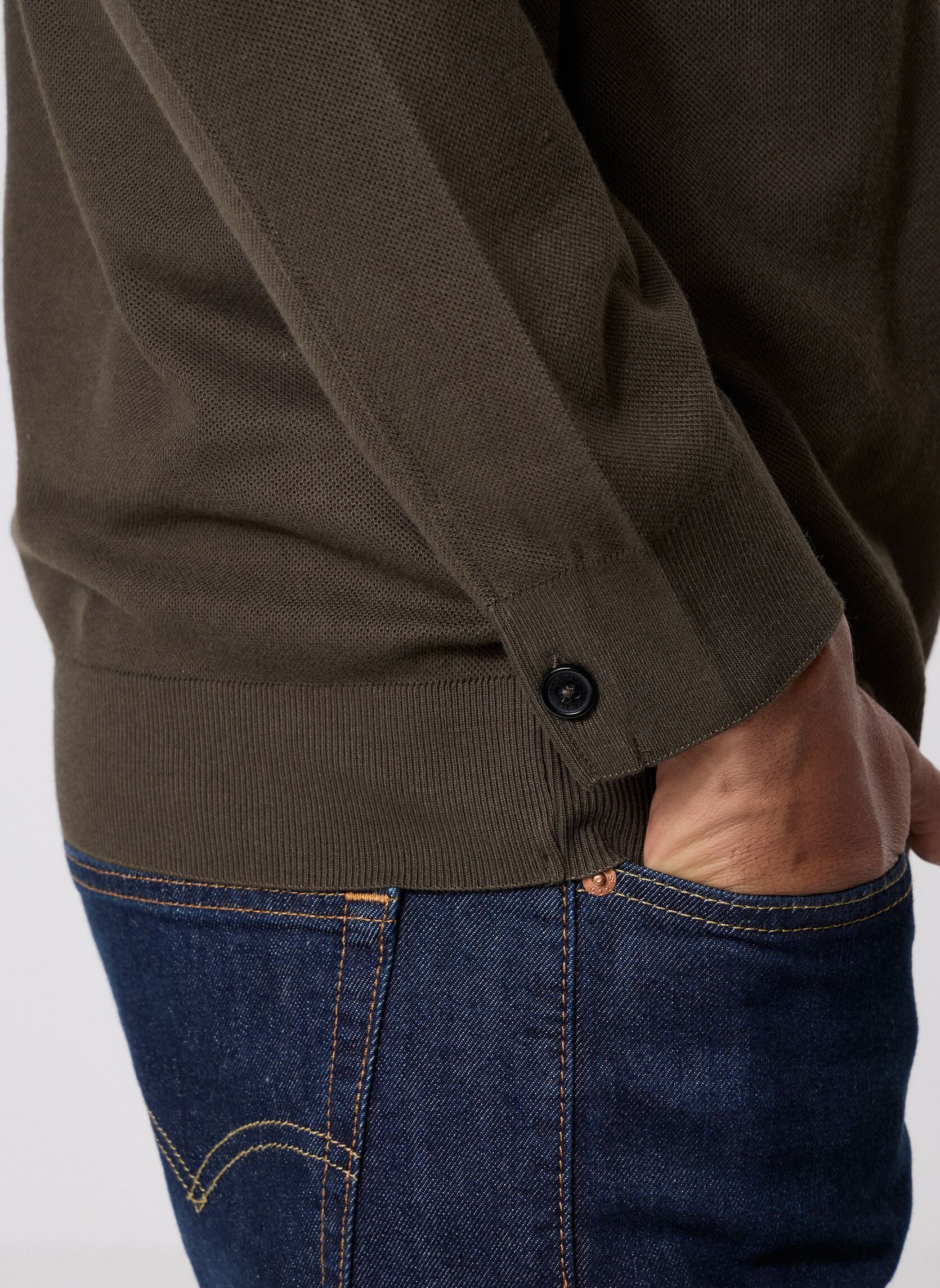 Polos manches courtes M214063 homme vert IKKS Men Polos manches courtes M214063 homme vert 57-KAKI FONCE