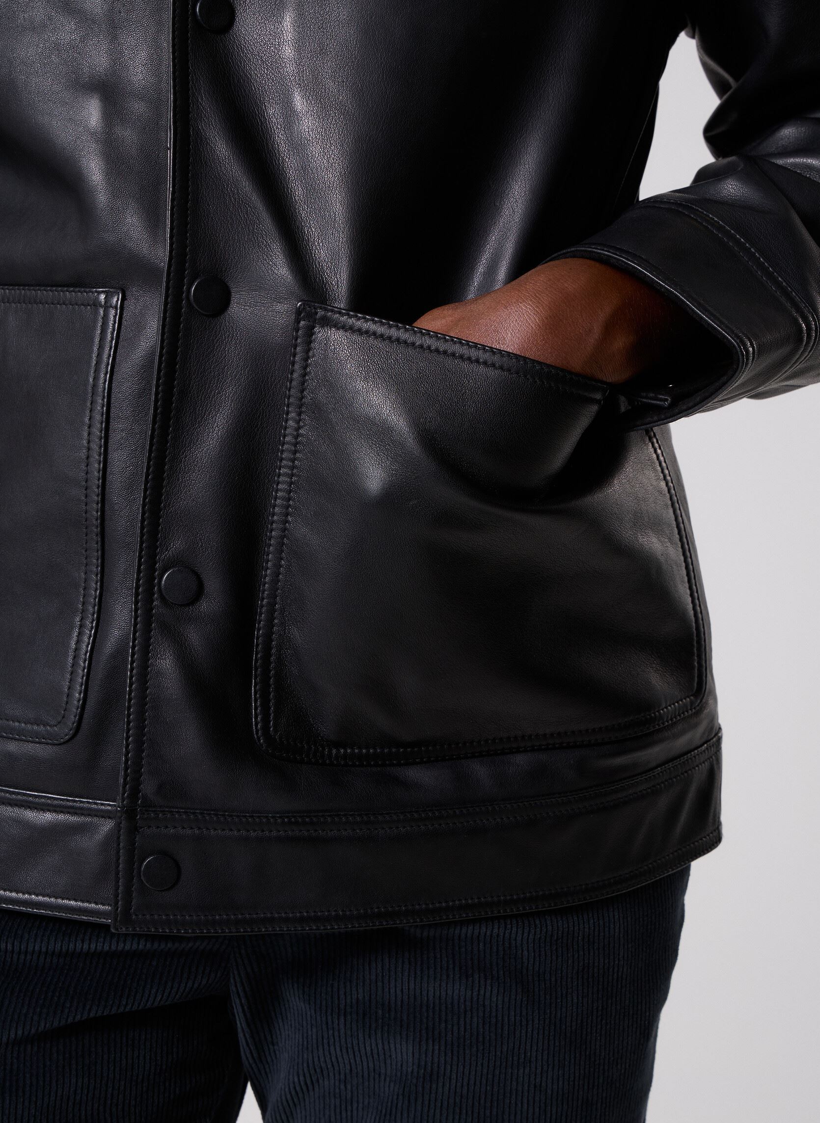 Vestes en cuir M248023 homme noir IKKS Men Vestes en cuir M248023 homme noir 02-NOIR