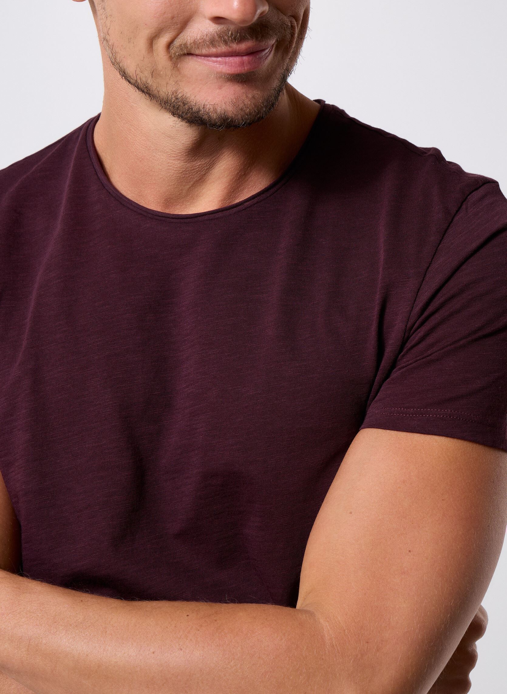 Tee-shirts manches courtes M210013 homme violet IKKS Men Tee-shirts manches courtes M210013 homme violet 88-PRUNE