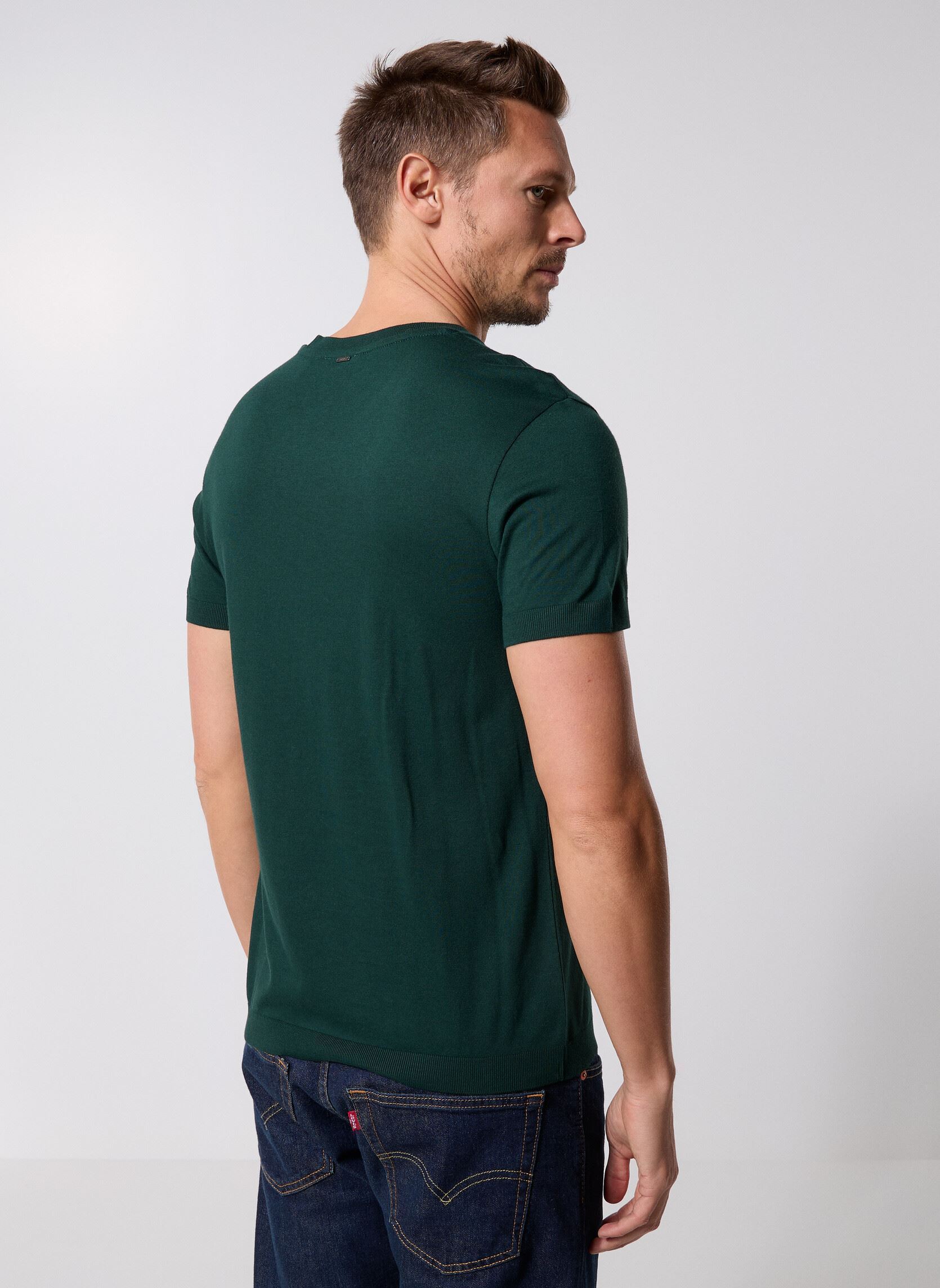 Tee-shirts manches courtes M210033 homme vert IKKS Men Tee-shirts manches courtes M210033 homme vert 54-VERT ANGLAIS