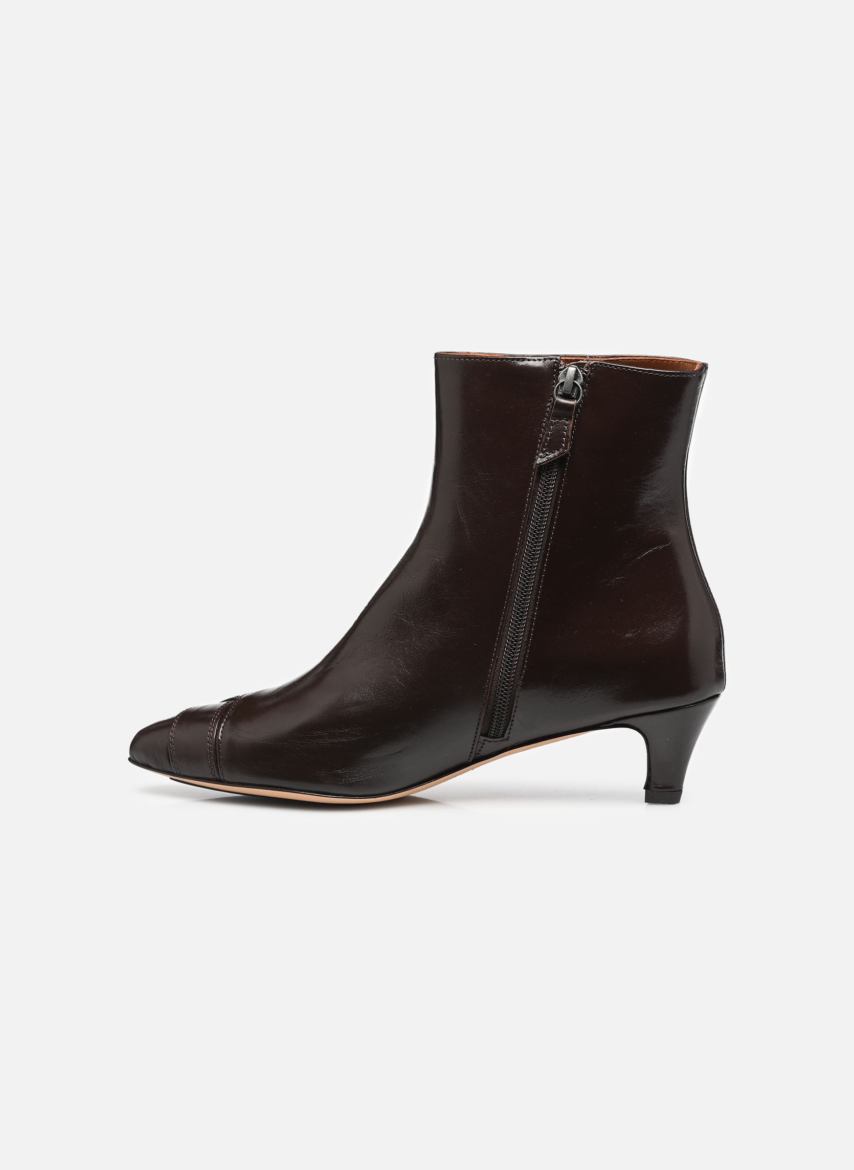 Bottines et boots Avy 40 Stiletto femme marron Anonymous Copenhagen Bottines et boots Avy 40 Stiletto femme marron CRINKLED SOFT CALF ESPRESSO BR