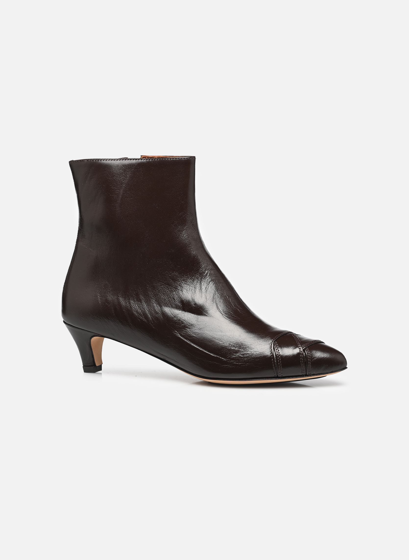 Bottines et boots Avy 40 Stiletto femme marron Anonymous Copenhagen Bottines et boots Avy 40 Stiletto femme marron CRINKLED SOFT CALF ESPRESSO BR