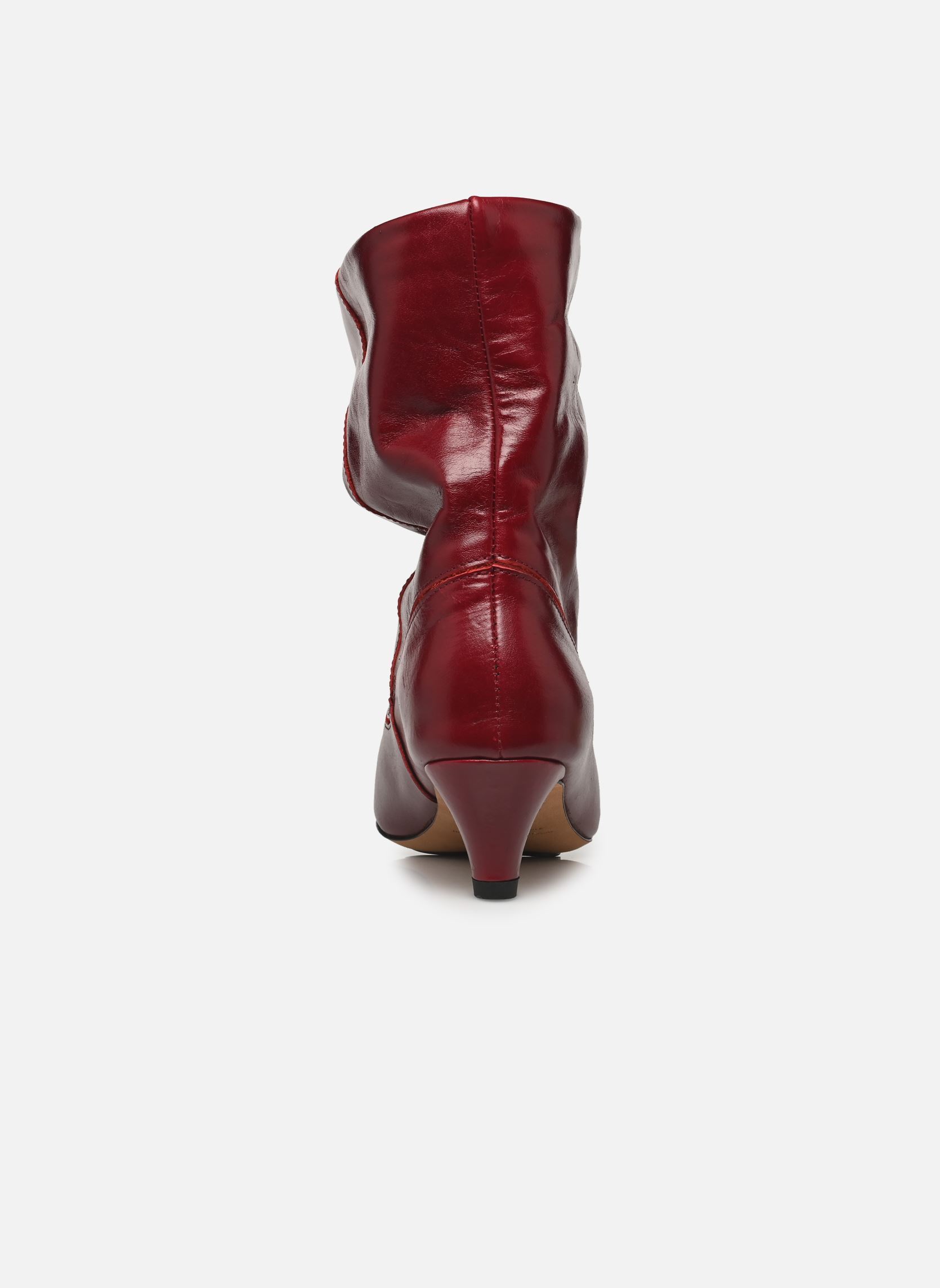 Bottines et boots Hicha 40 Stiletto femme rouge Anonymous Copenhagen Bottines et boots Hicha 40 Stiletto femme rouge CRINKLED SOFT CALF & SUEDE POM