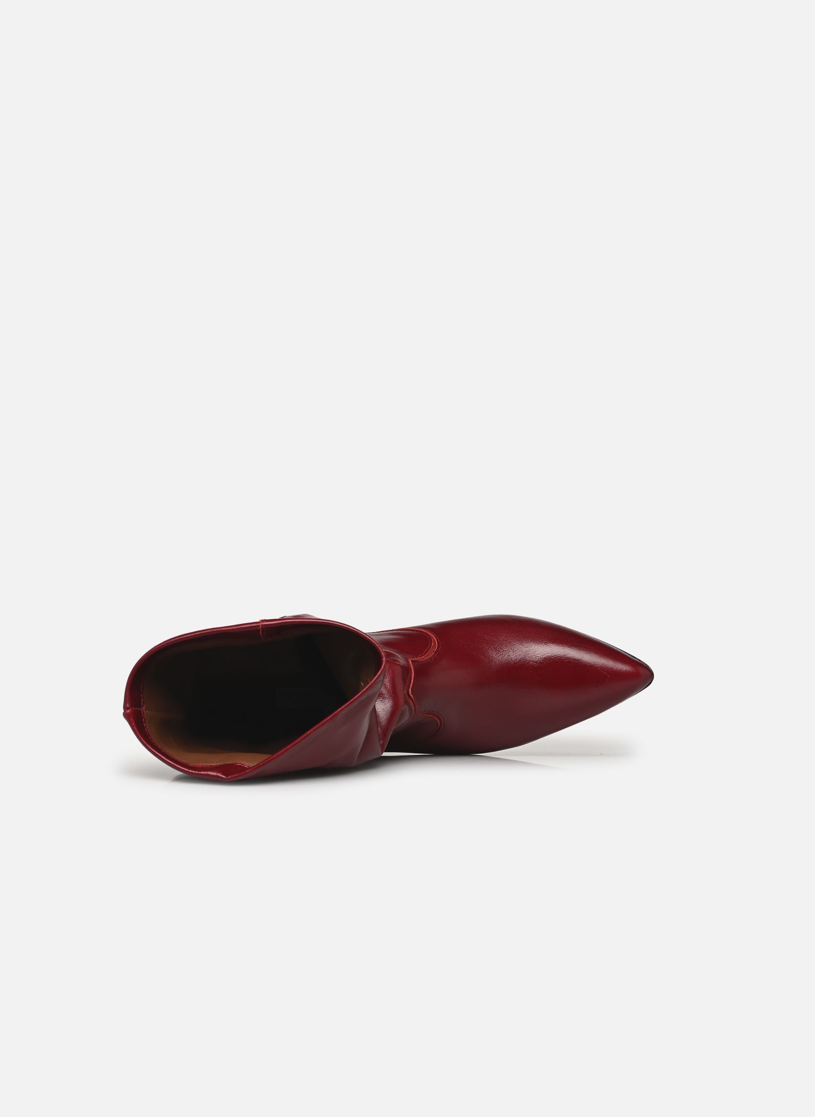 Bottines et boots Hicha 40 Stiletto femme rouge Anonymous Copenhagen Bottines et boots Hicha 40 Stiletto femme rouge CRINKLED SOFT CALF & SUEDE POM