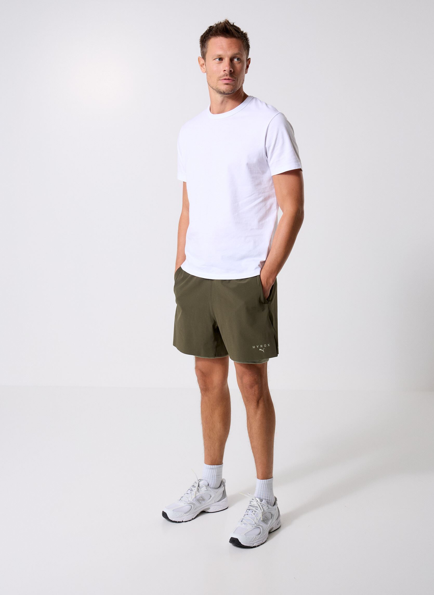 Shorts de sport Short - M Puma X Hyrox 2In1 Train Short homme vert Puma Shorts de sport Short - M Puma X Hyrox 2In1 Train Short homme vert Dark Olive