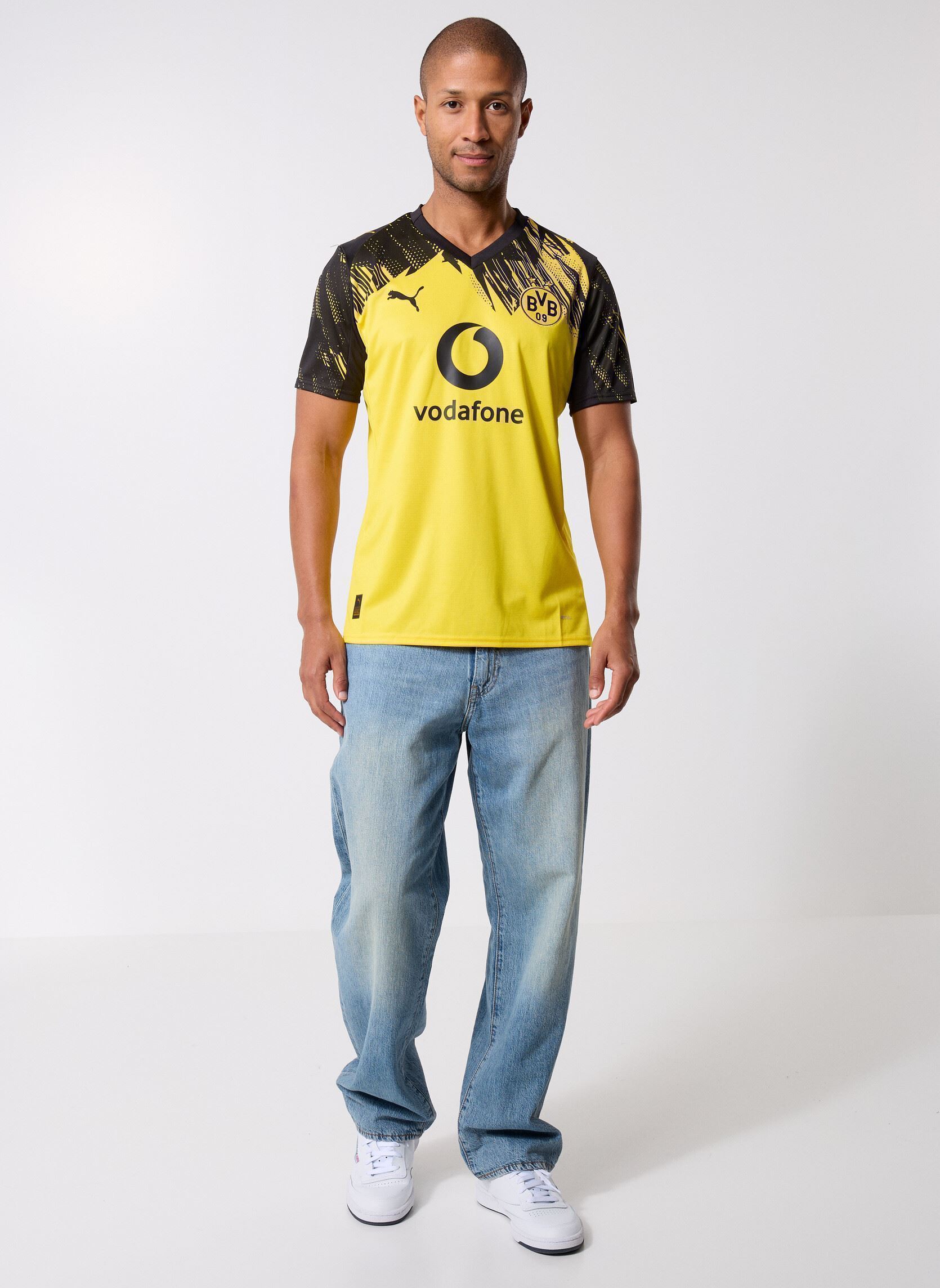 Tee-shirts manches courtes Bvb Home Jersey Replica homme jaune Puma Tee-shirts manches courtes Bvb Home Jersey Replica homme jaune Faster Yellow