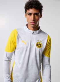 Tee-shirts manches longues Bvb Training 1/4 Zip Top homme gris Puma Tee-shirts manches longues Bvb Training 1/4 Zip Top homme gris Silver Mist-Fas