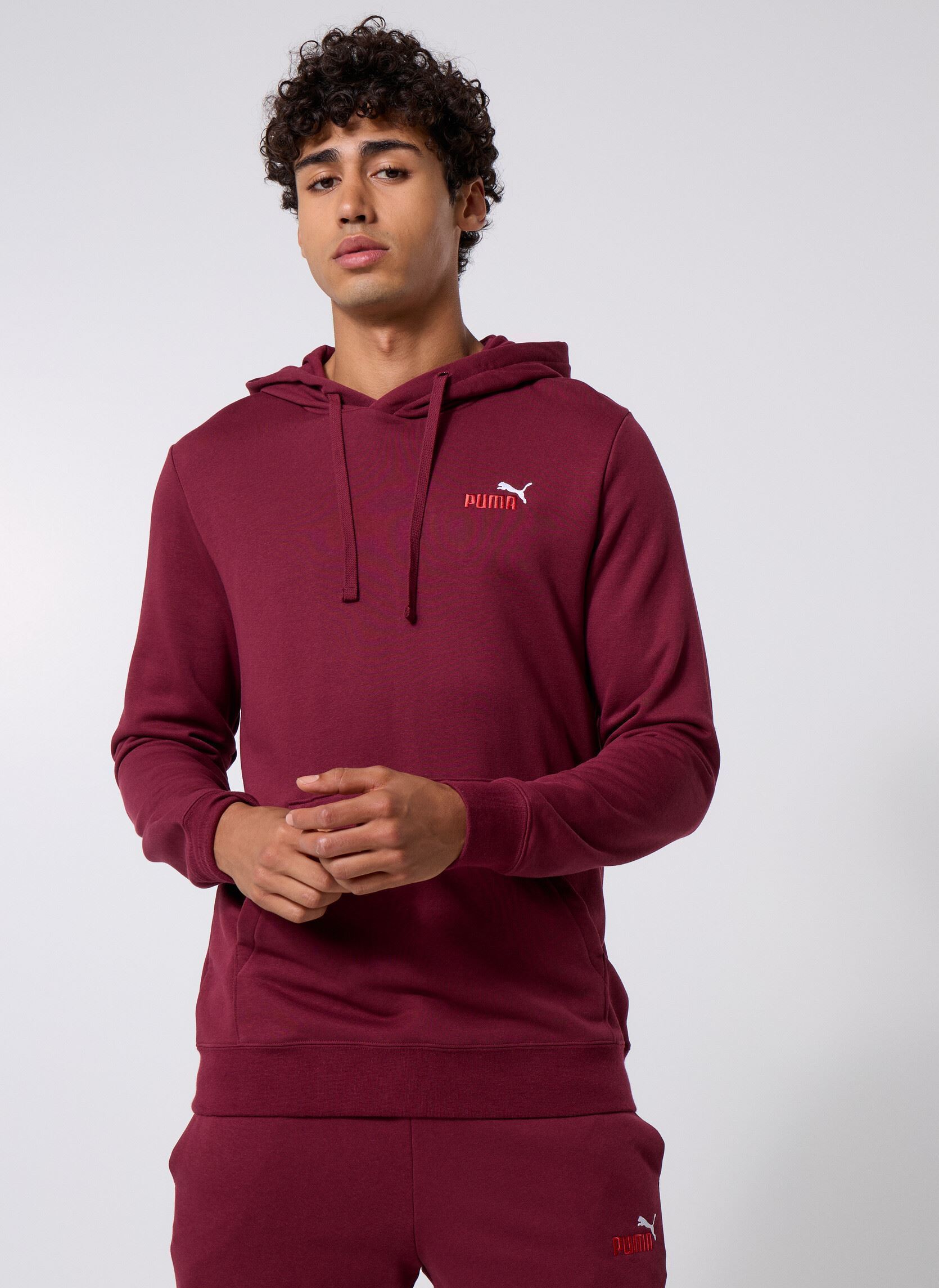 sweat capuche hooded puma ess 2 color small no ciel