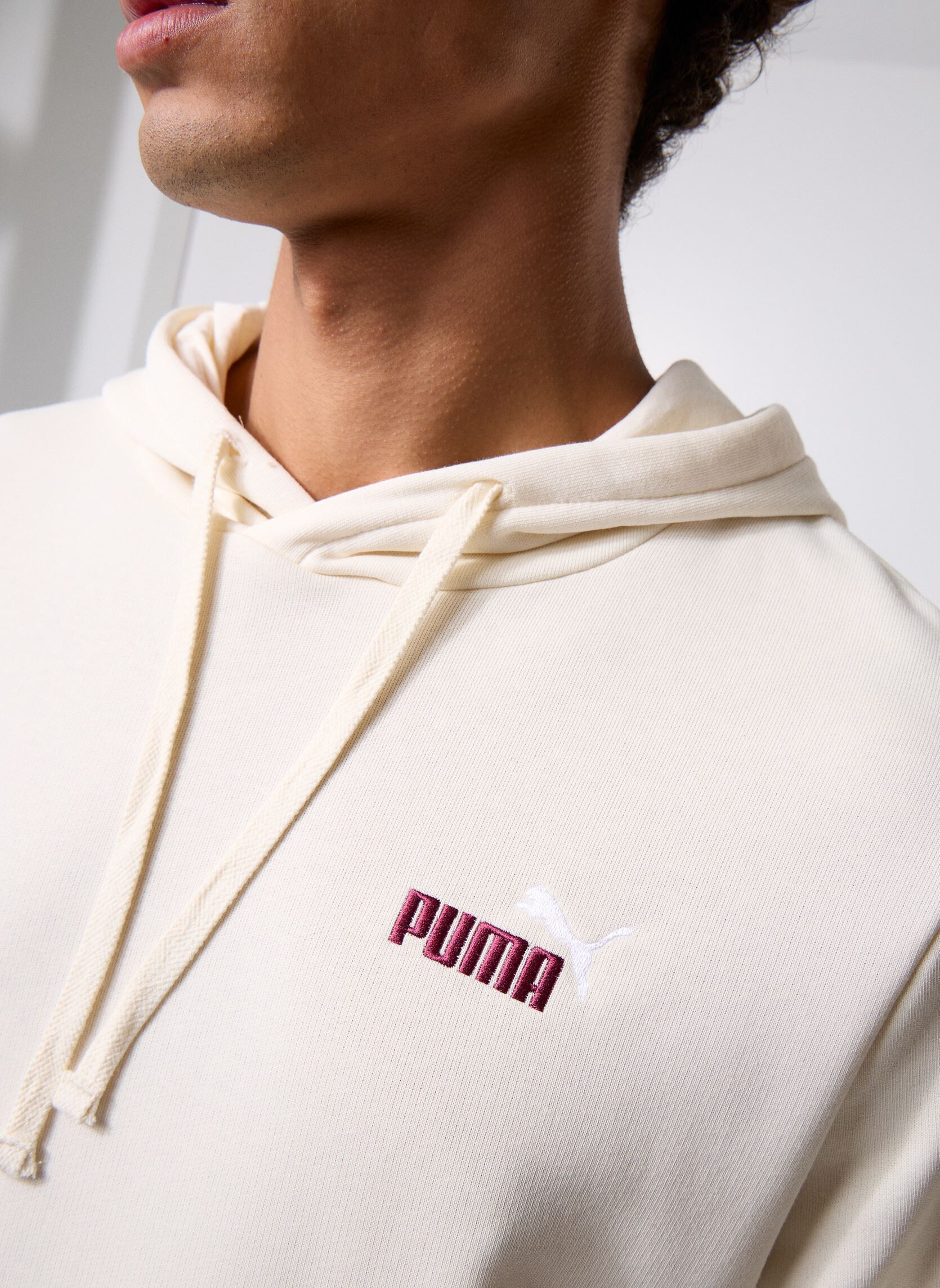 Sweats à capuche Ess 2 Color Small No. 1 Logo Hoodie Tr homme beige Puma Sweats à capuche Ess 2 Color Small No. 1 Logo Hoodie Tr homme beige No Dye